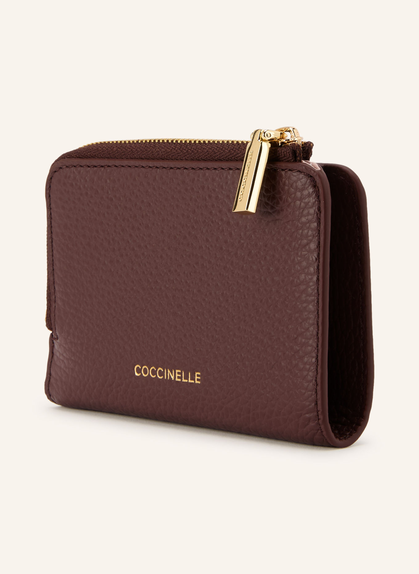 COCCINELLE purse: DARK RED / GOLD