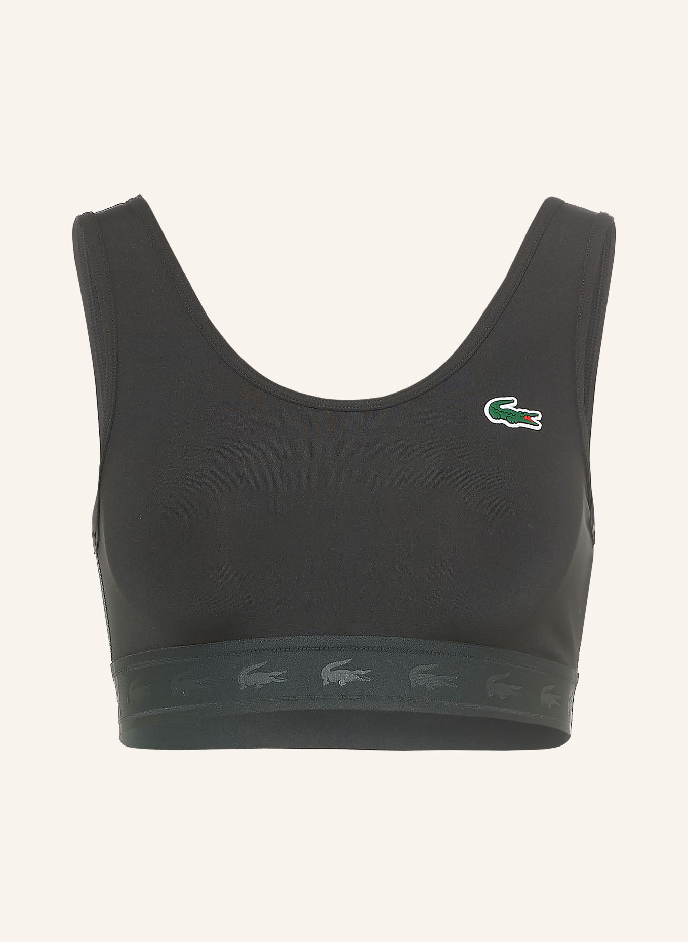 LACOSTE Sports bra: BLACK