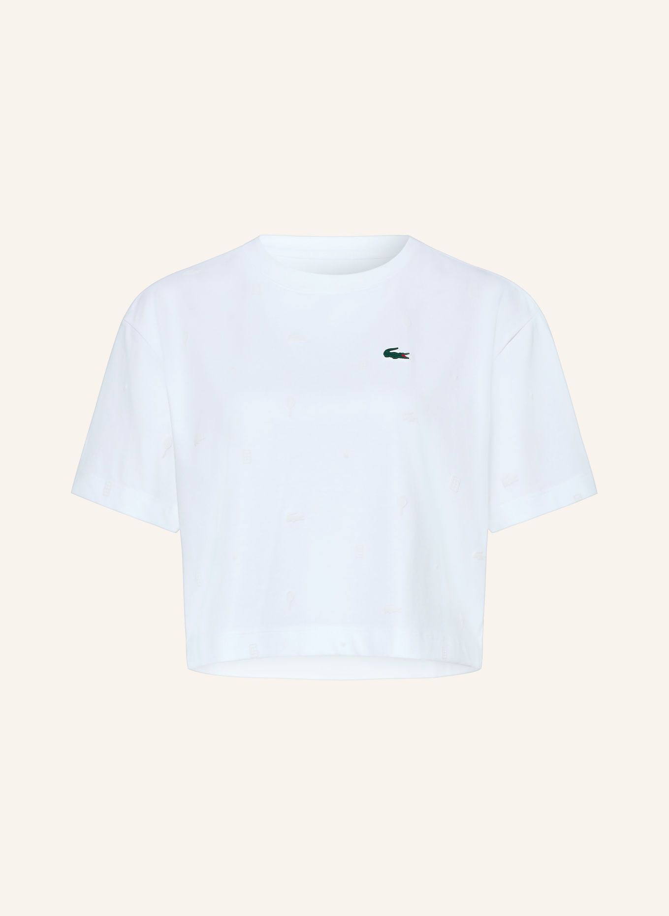 LACOSTE T-shirt technique: BLANC