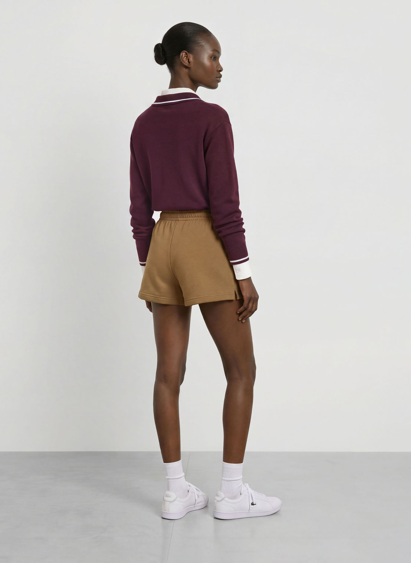 LACOSTE sweat shorts: BEIGE