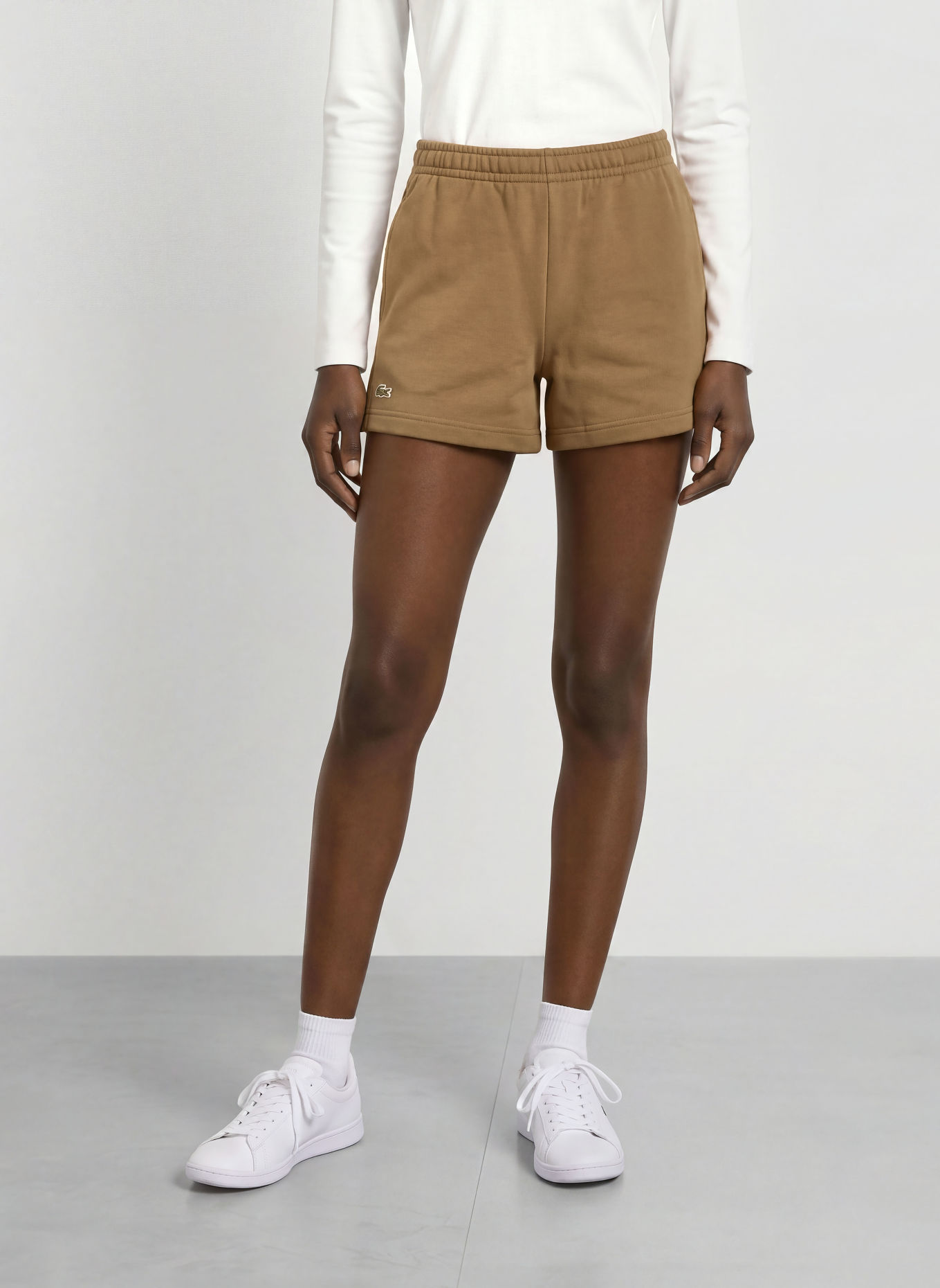 LACOSTE sweat shorts: BEIGE