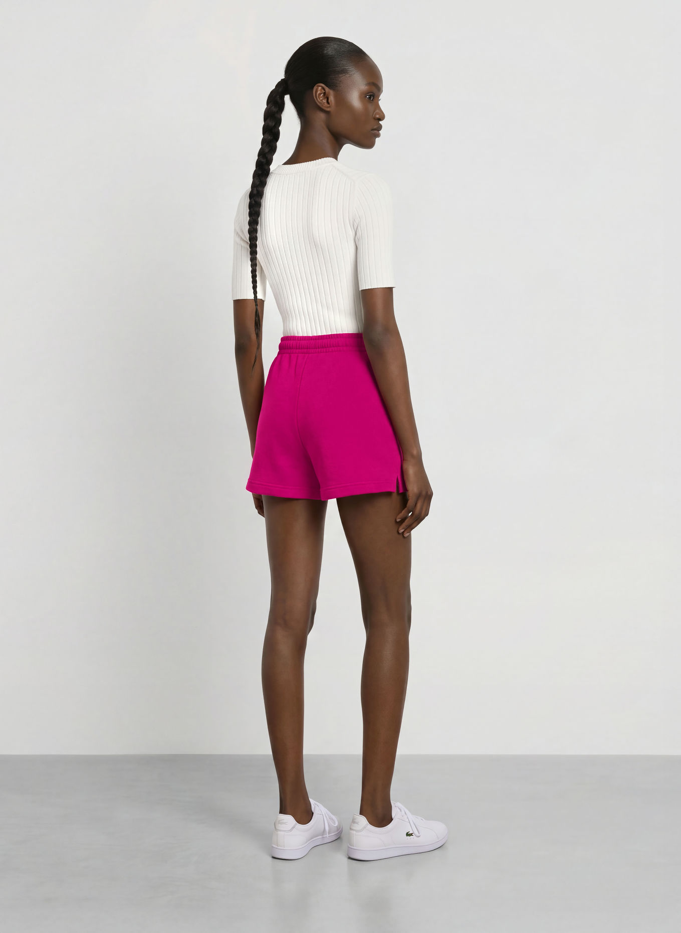 LACOSTE sweat shorts: FUCHSIA