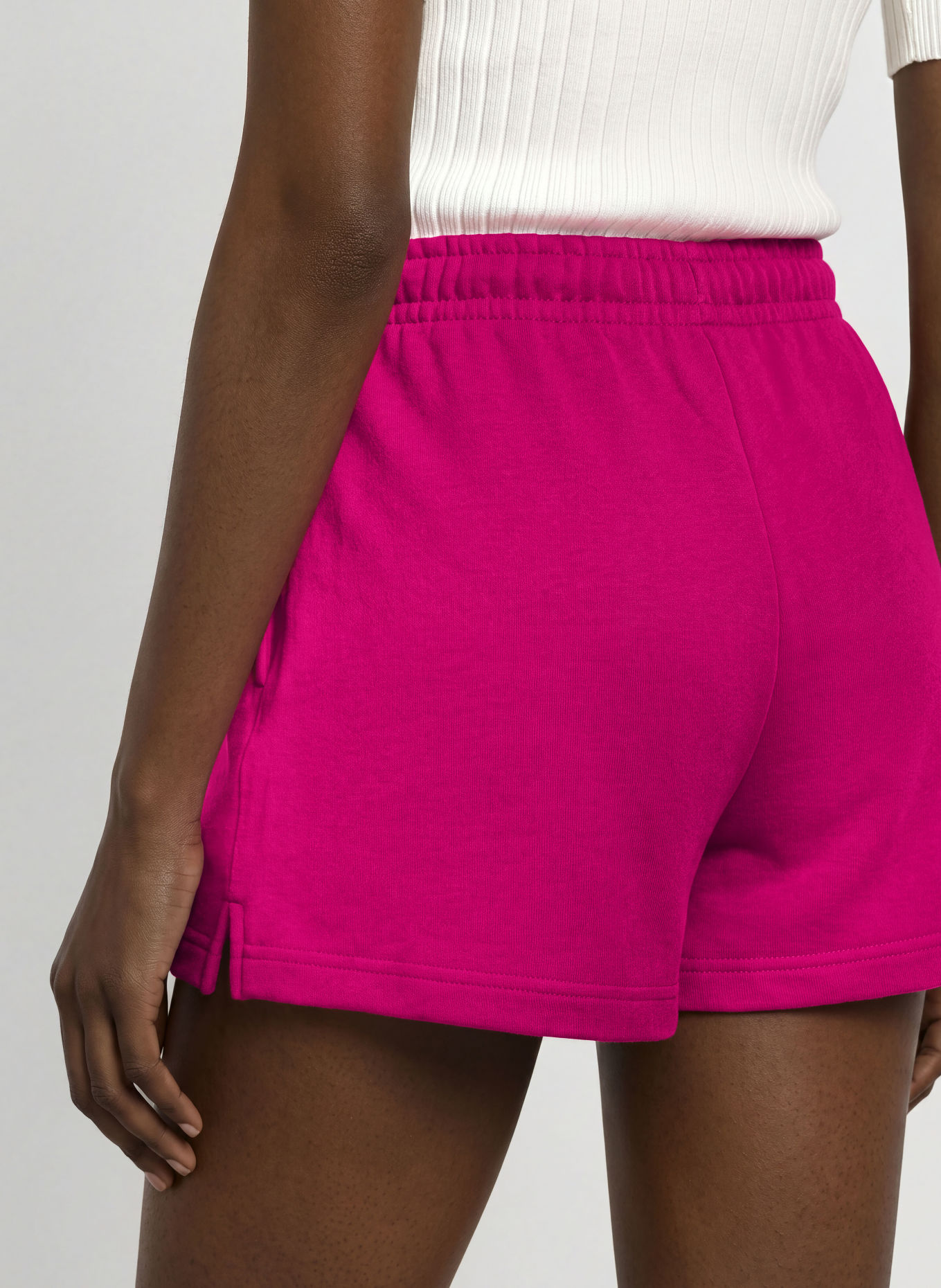 LACOSTE sweat shorts: FUCHSIA