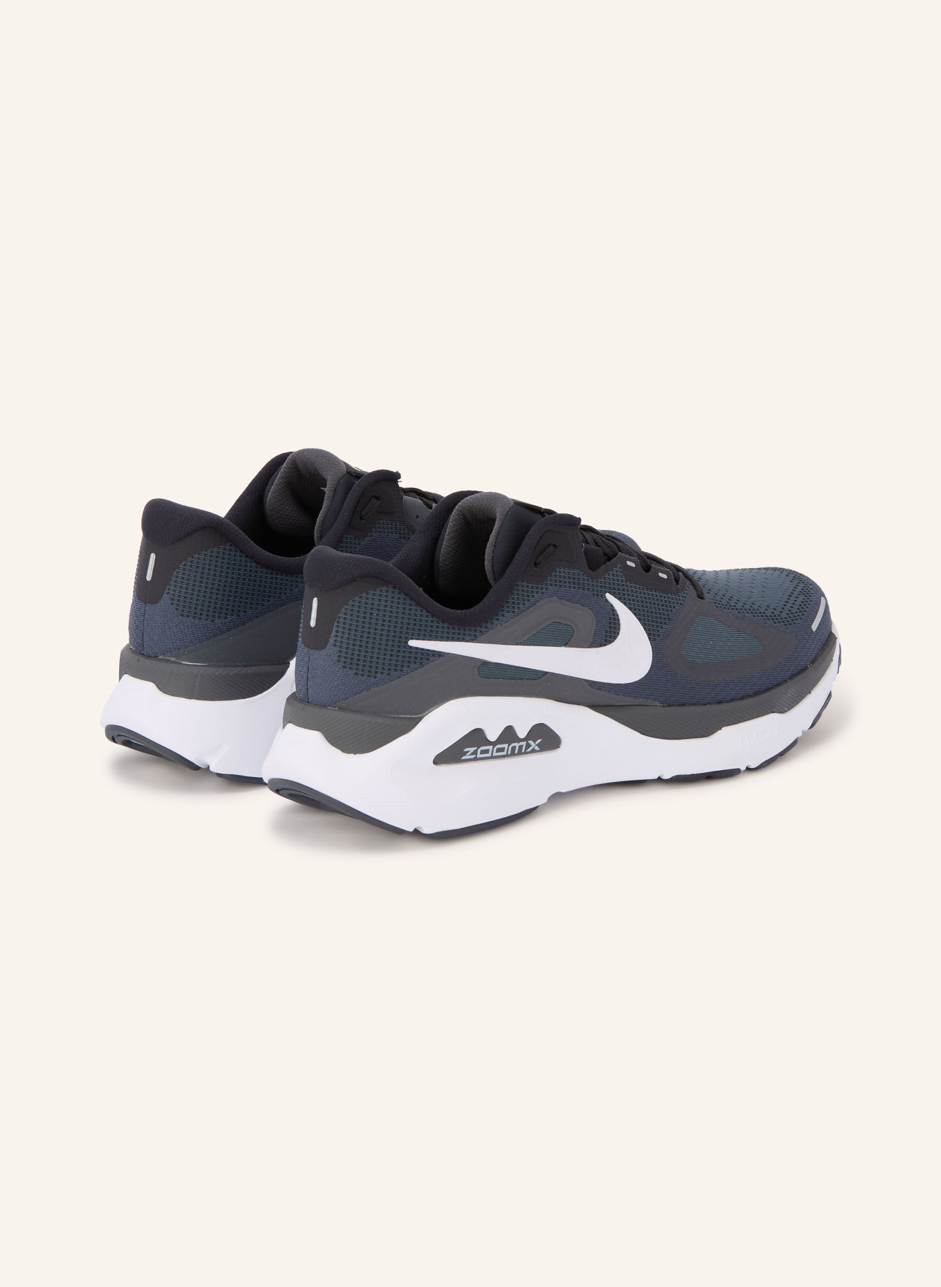 Nike STRUCTURE PLUS Running Shoes: BLACK / DARK GRAY / WHITE