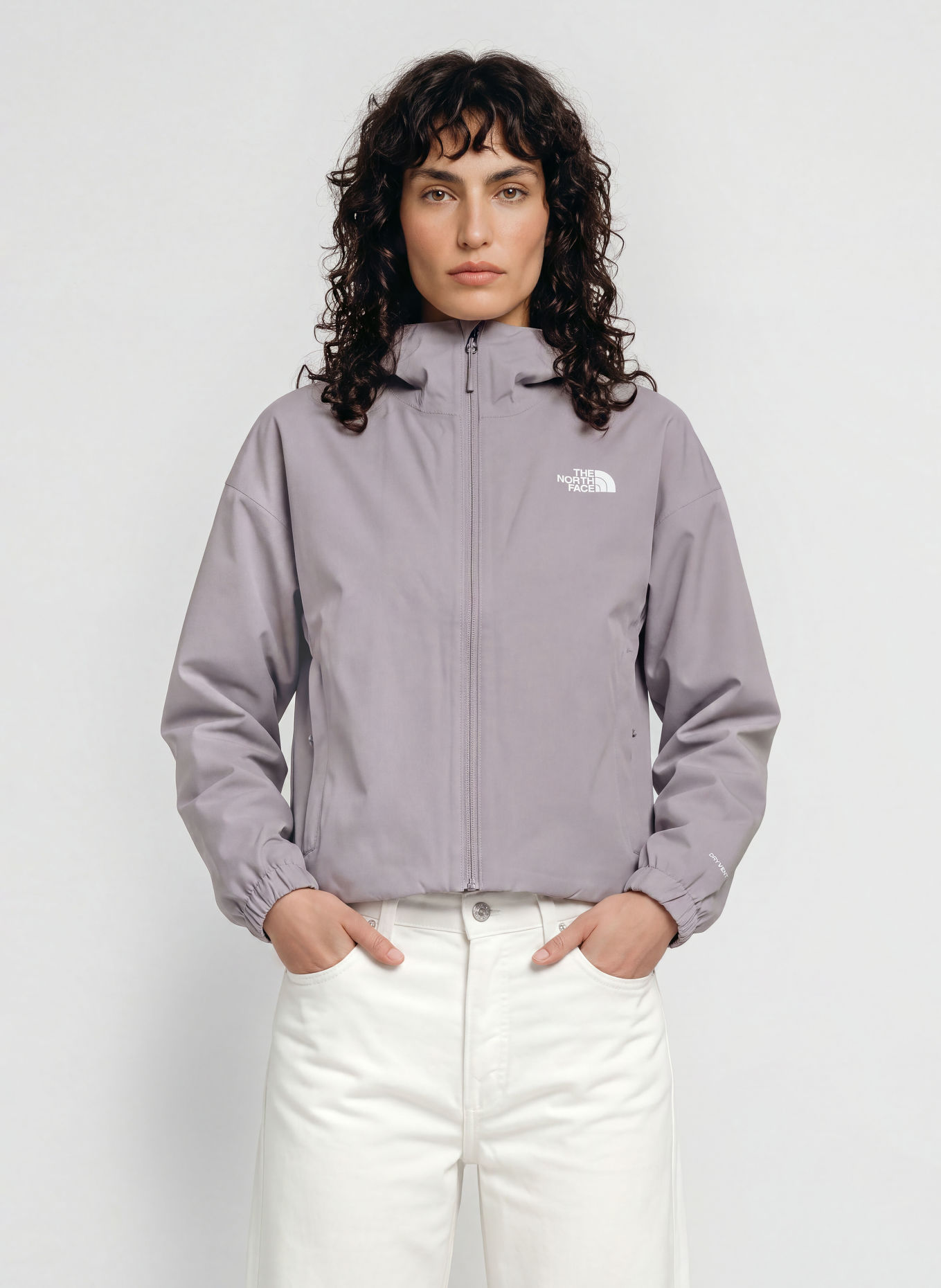 THE NORTH FACE Veste de pluie QUEST MONO CROPPED: GRIS