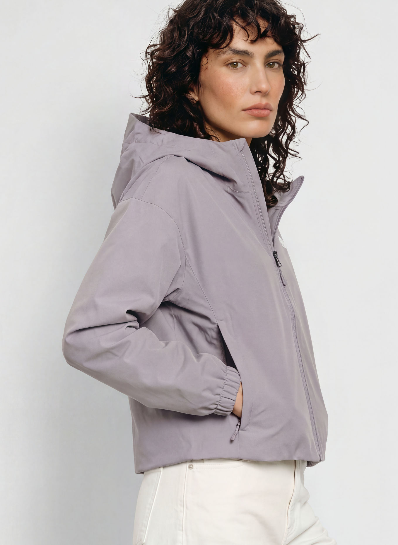 THE NORTH FACE Veste de pluie QUEST MONO CROPPED: GRIS