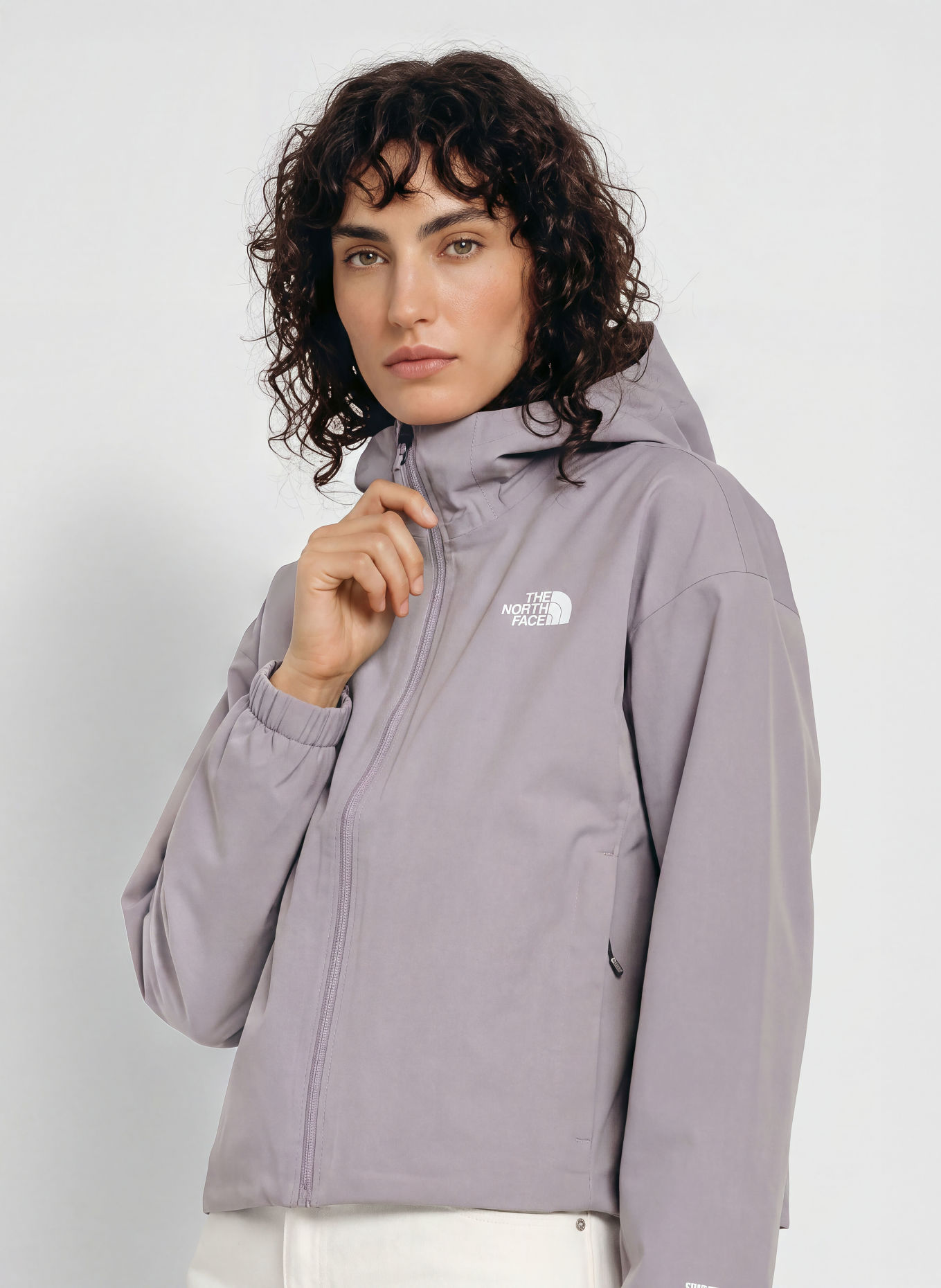 THE NORTH FACE Veste de pluie QUEST MONO CROPPED: GRIS