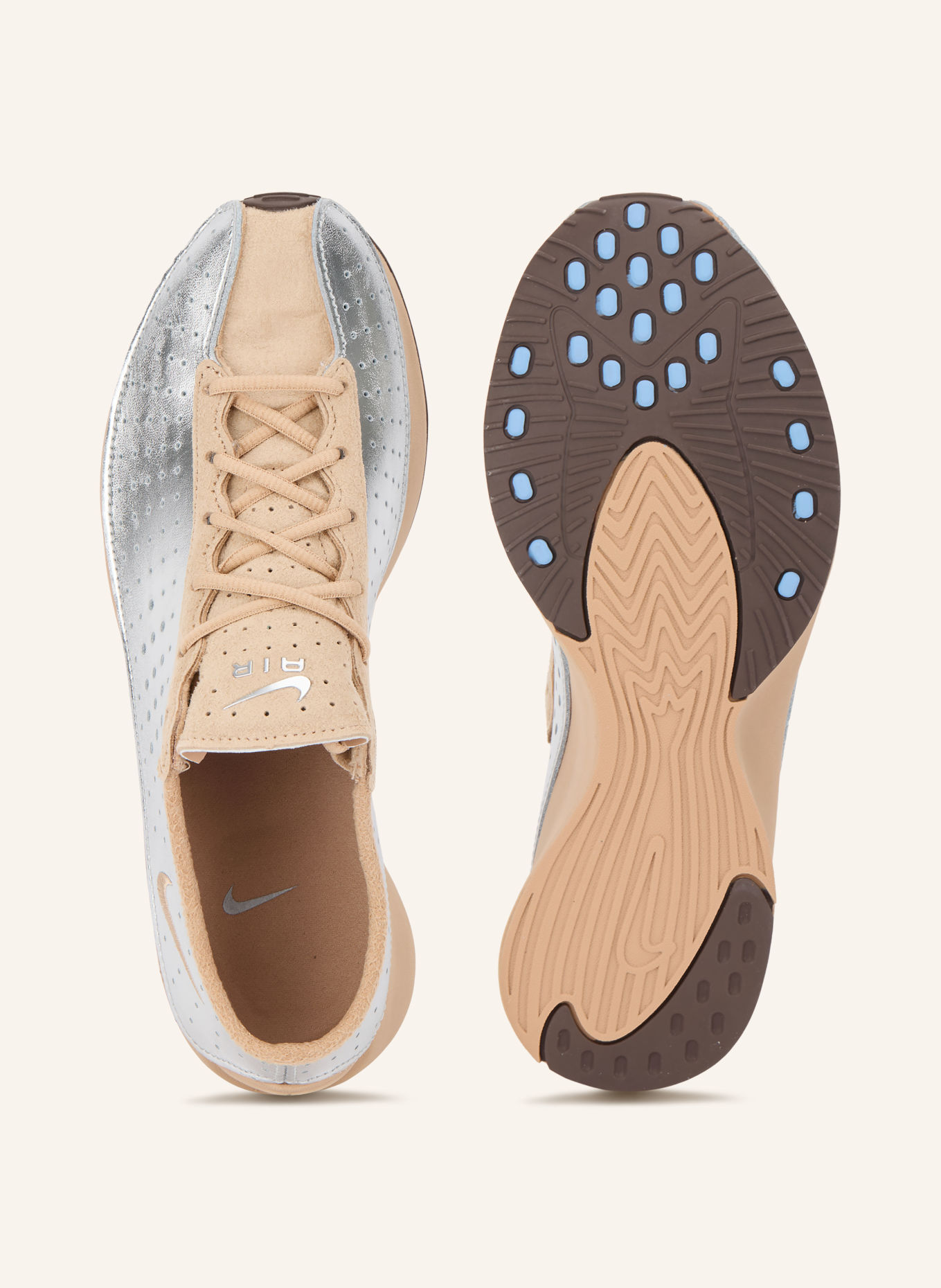 Nike Sneaker AIR SUPERFLY: SILBER / HELLBRAUN
