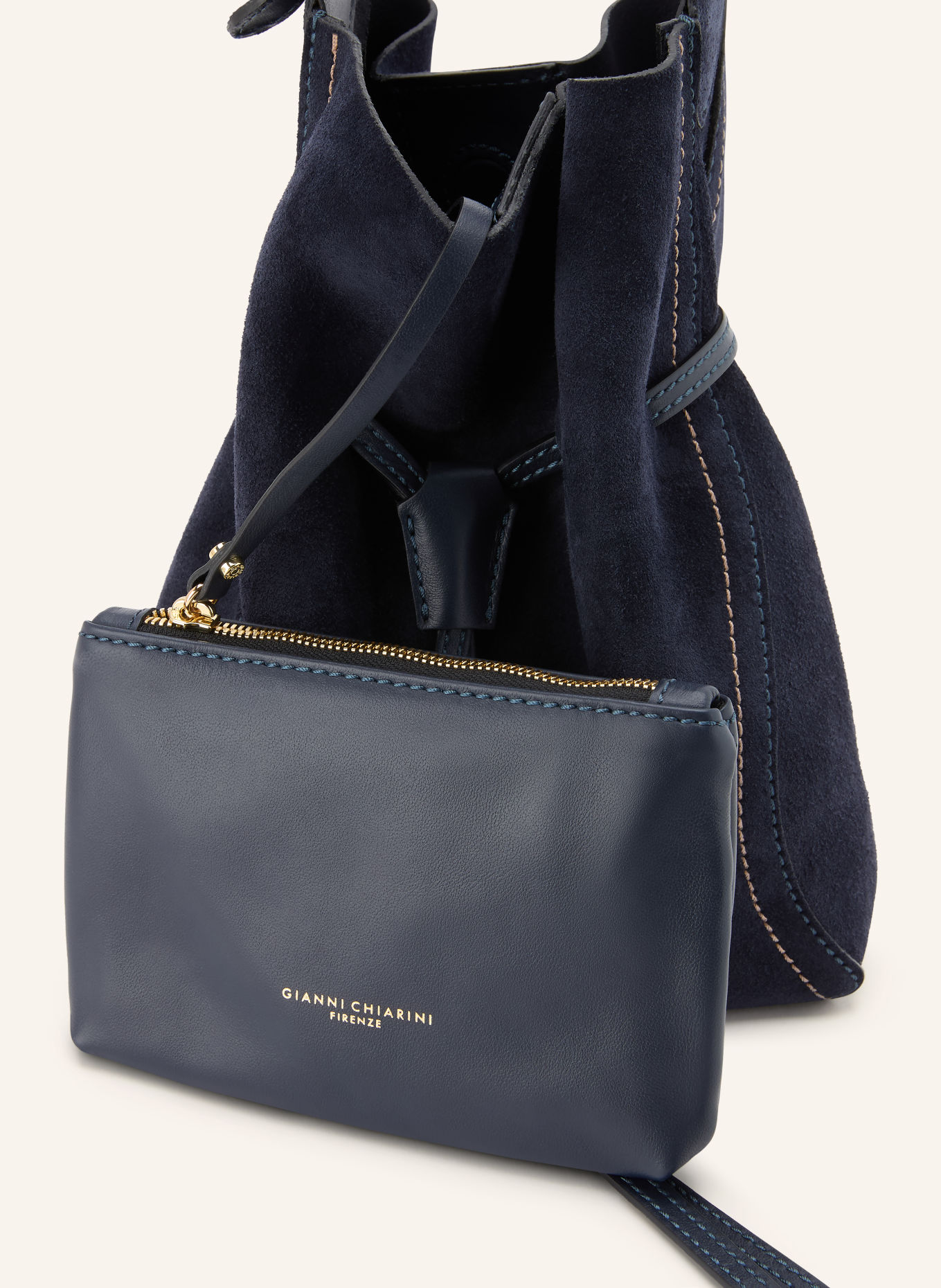 GIANNI CHIARINI Tas SIENNA: DONKERBLAUW
