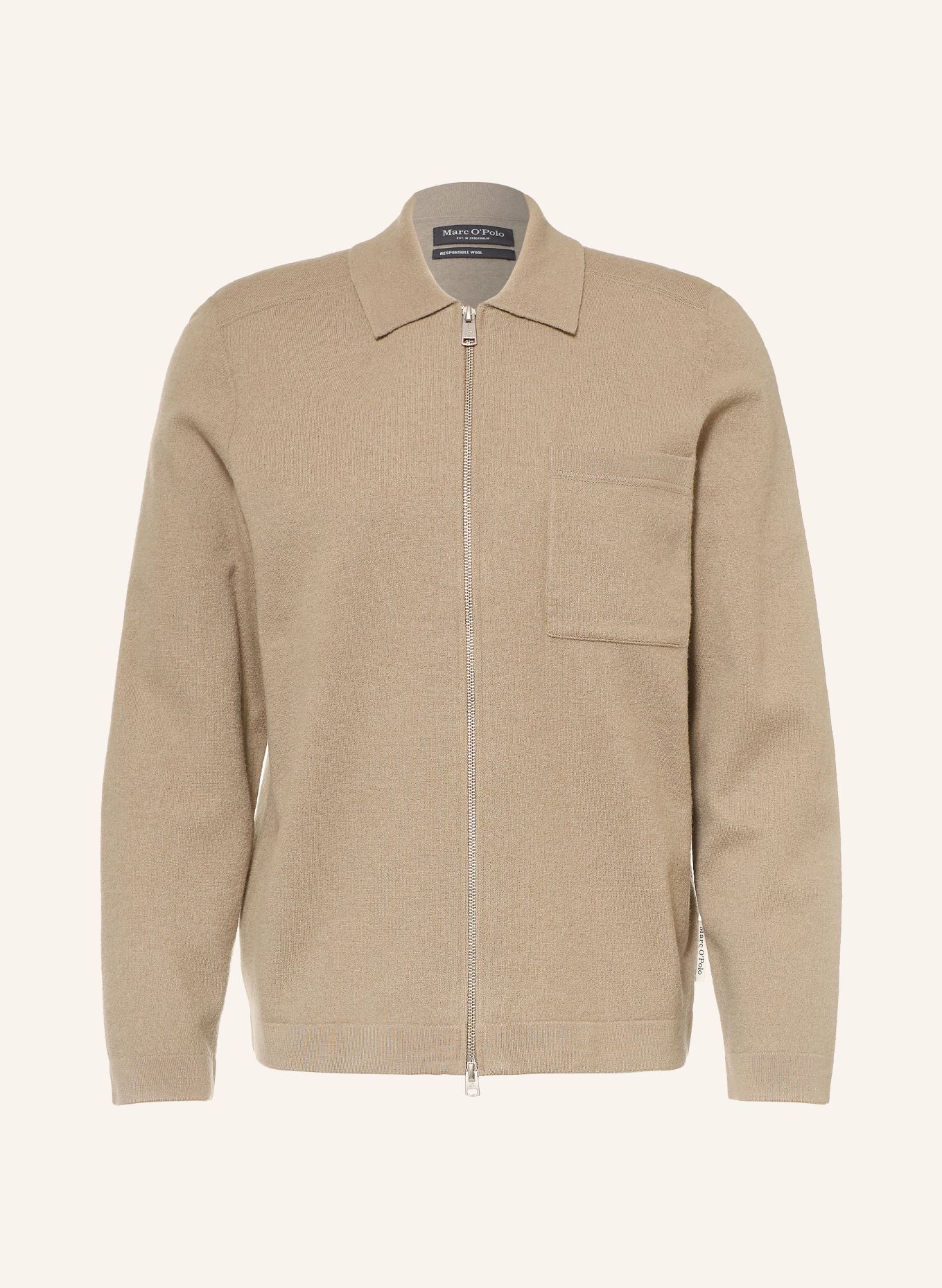 Marc O'Polo strikket jakke: BEIGE