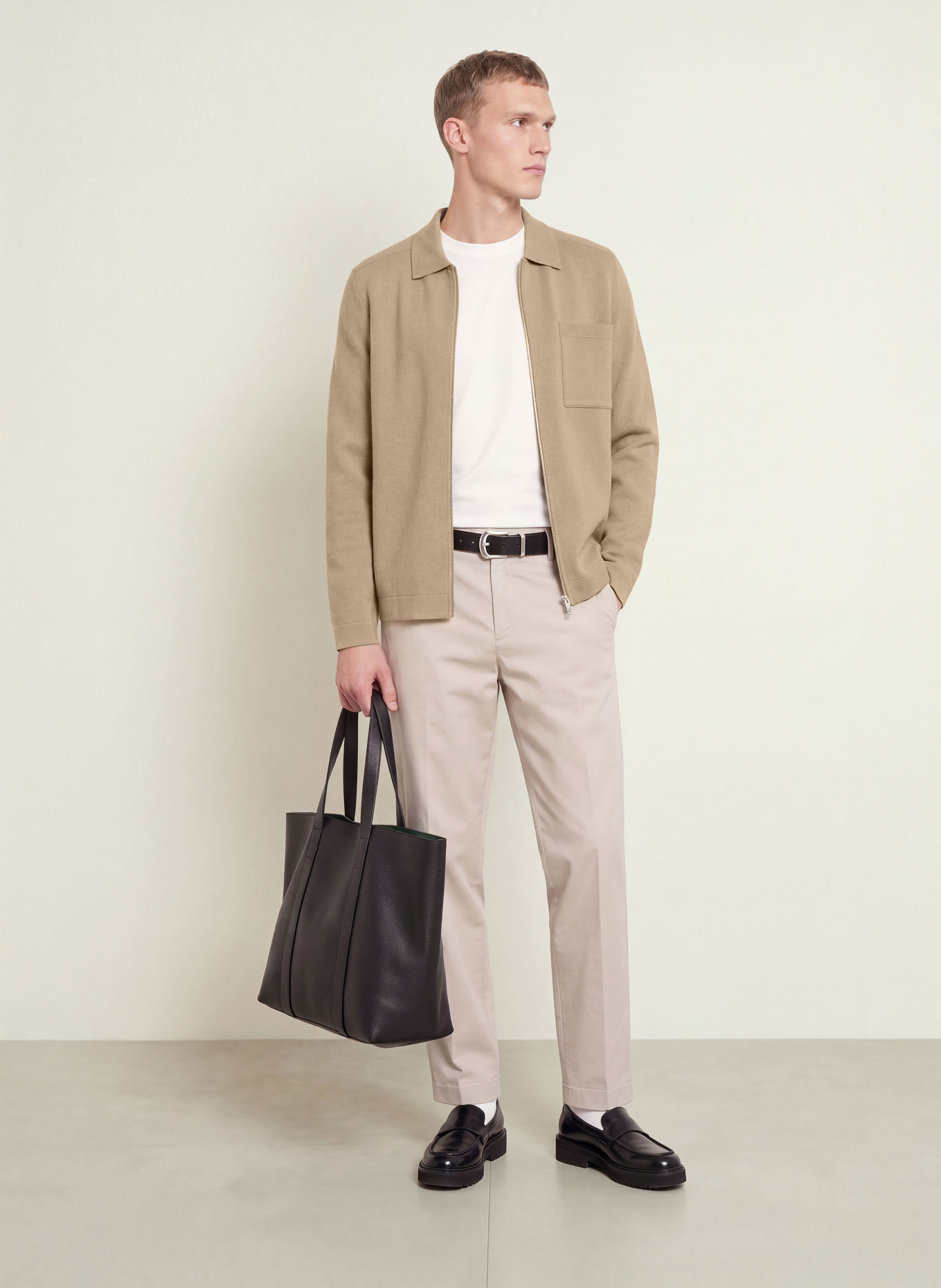 Marc O'Polo strikket jakke: BEIGE