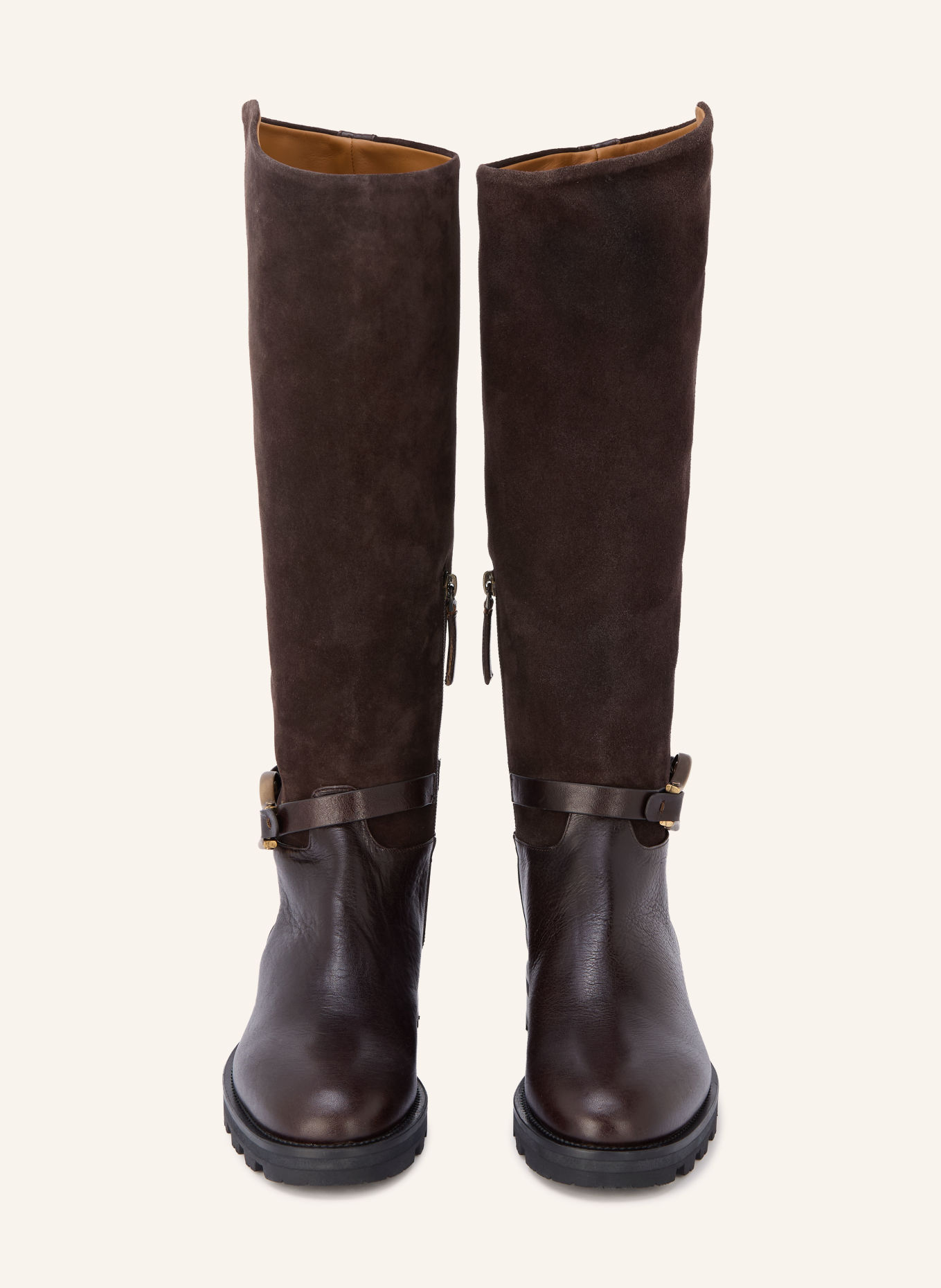 ROBERTO FESTA Boots NIA: DARK BROWN / GOLD