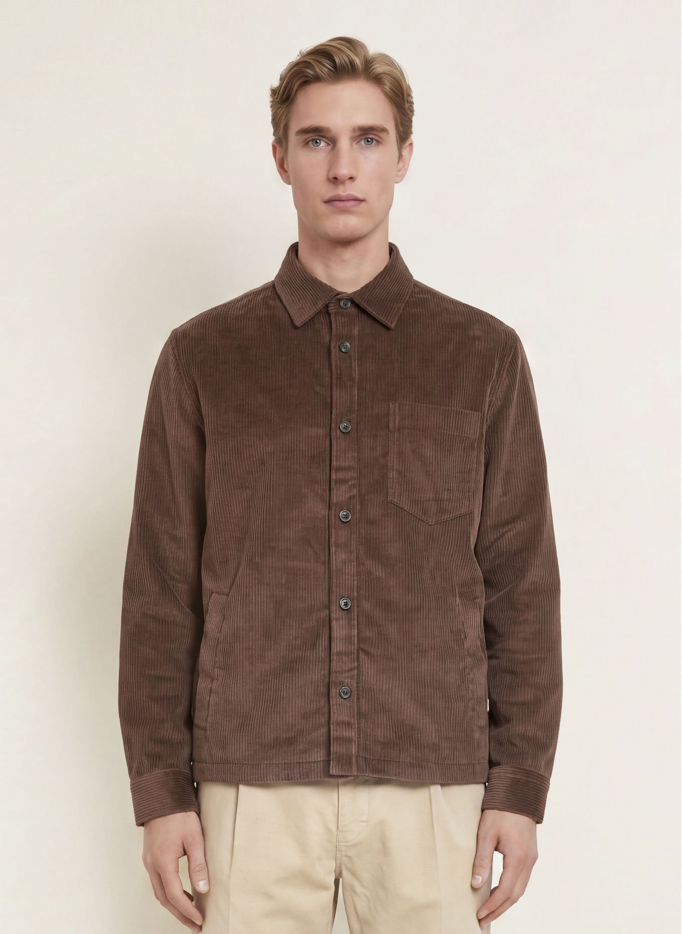 HUGO Cord-Overjacket ECORD: DUNKELBRAUN