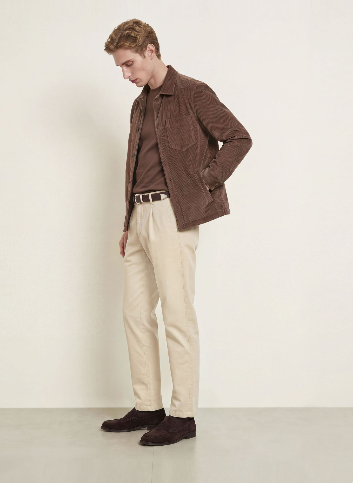 HUGO Cord-Overjacket ECORD: DUNKELBRAUN