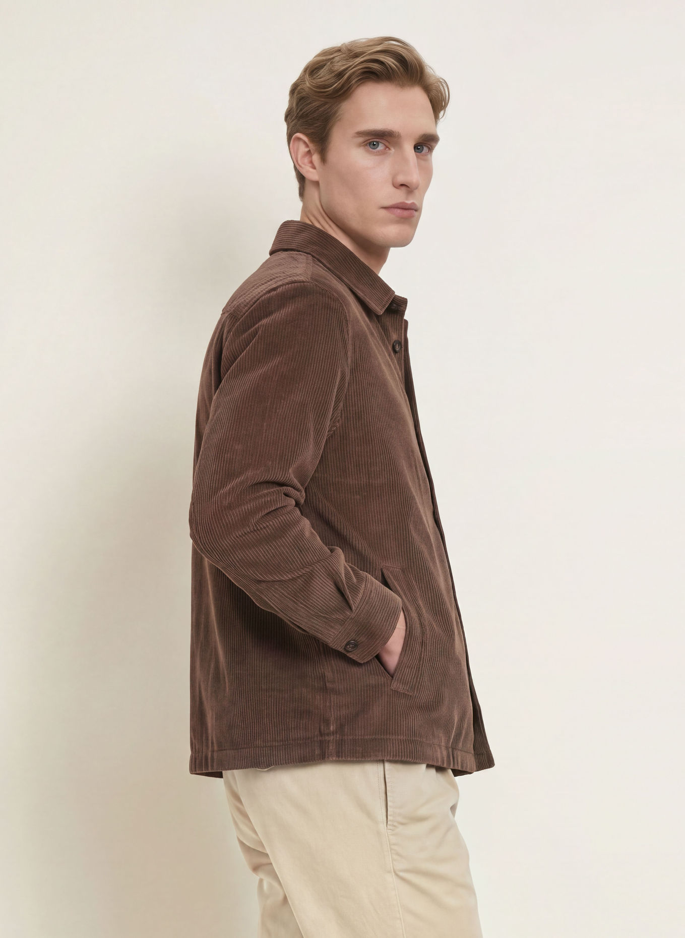 HUGO Cord-Overjacket ECORD: DUNKELBRAUN