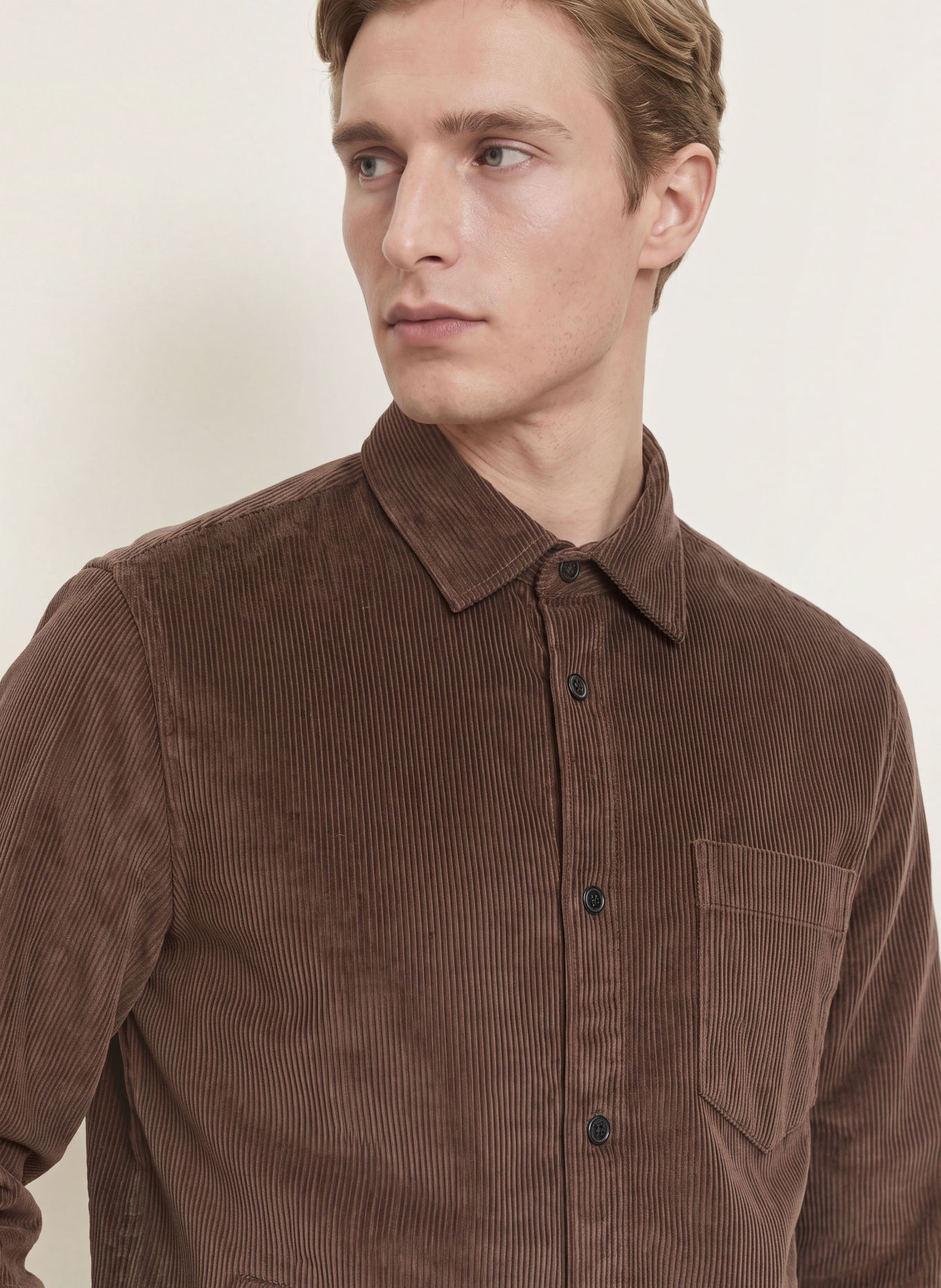 HUGO Cord-Overjacket ECORD: DUNKELBRAUN
