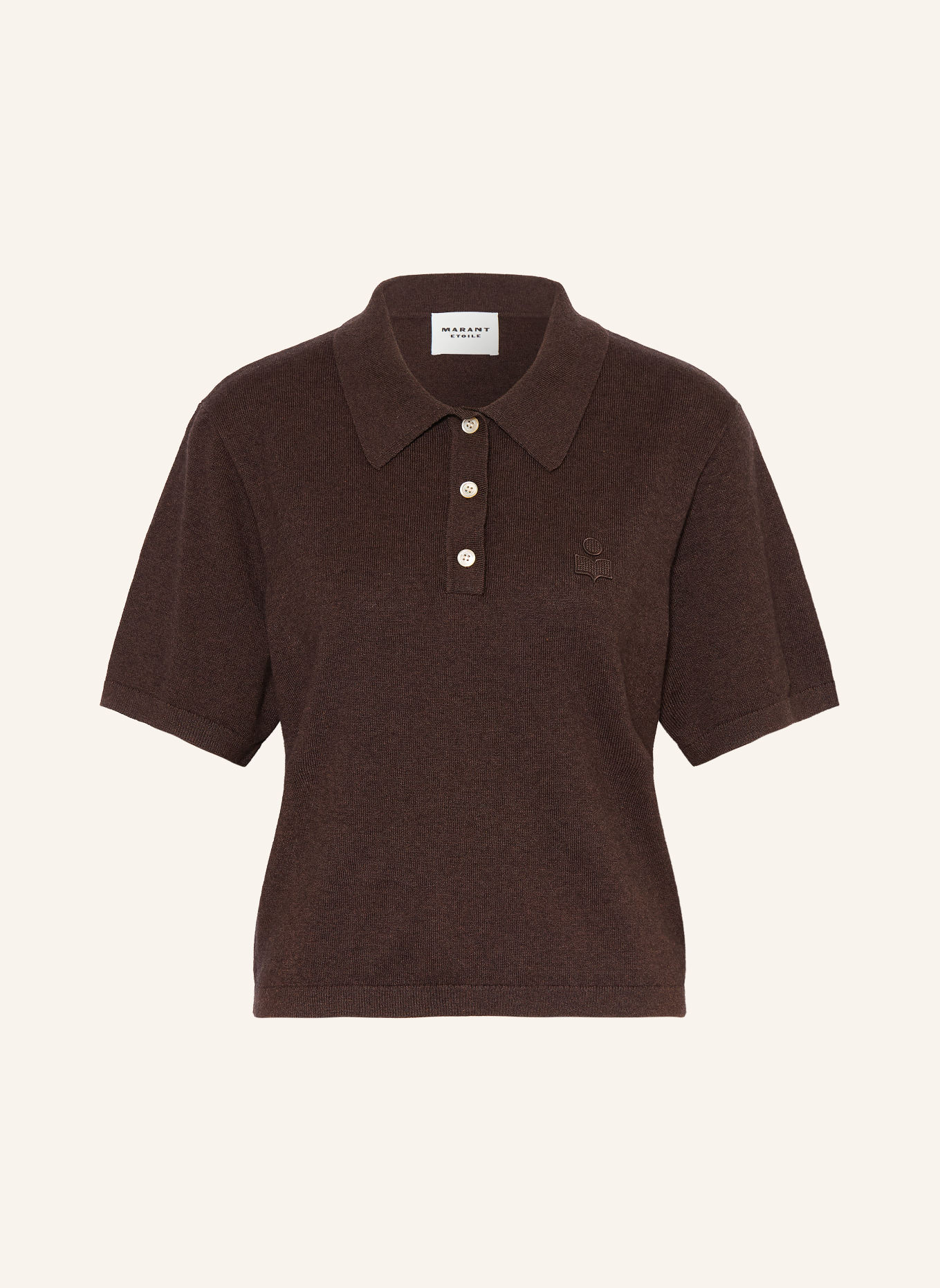MARANT ÉTOILE Strick-Poloshirt ALTHEA: DUNKELBRAUN