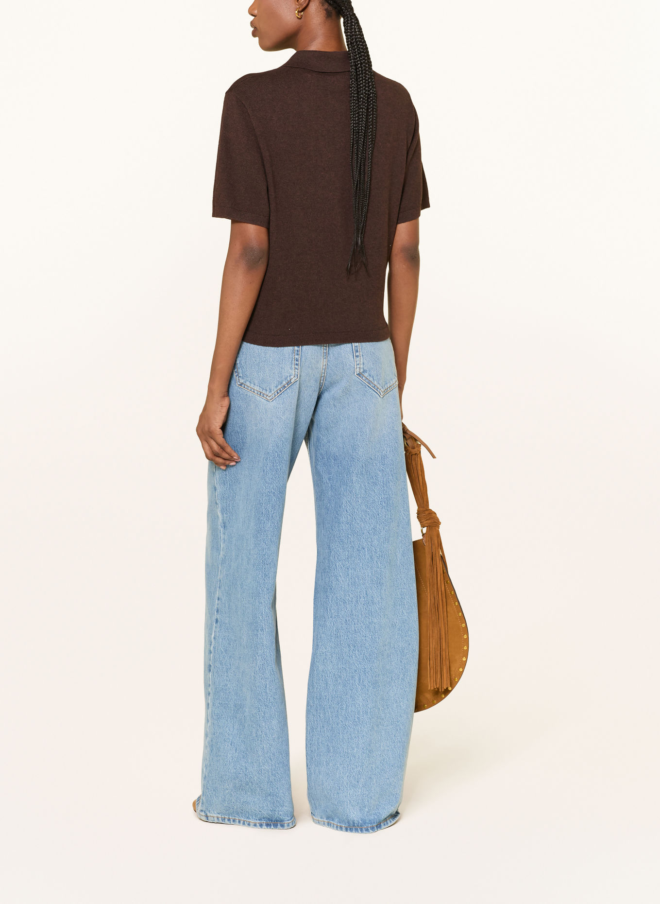 MARANT ÉTOILE Strick-Poloshirt ALTHEA: DUNKELBRAUN