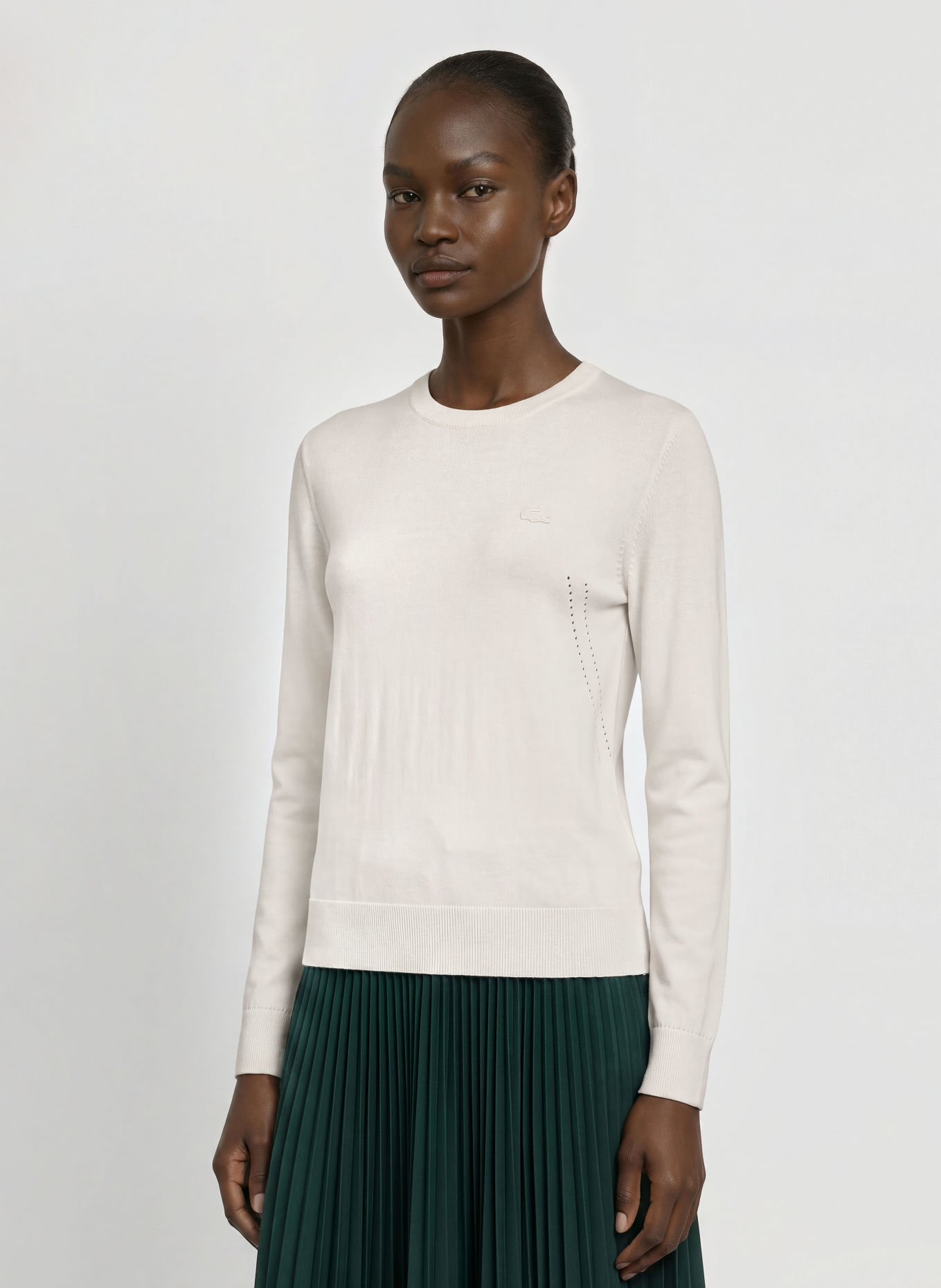 LACOSTE sweater: WHITE