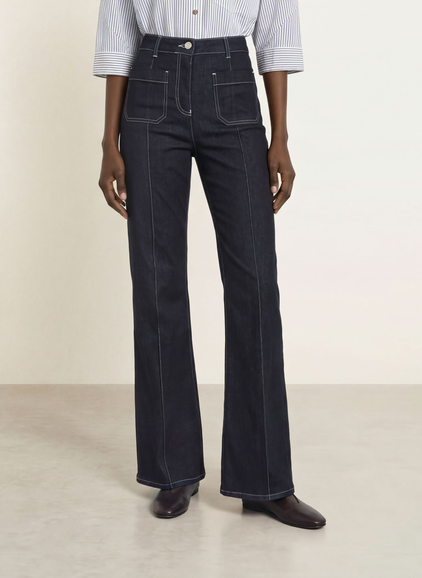 REISS Flared Jeans SAKURA: 30 INDIGO BLUE