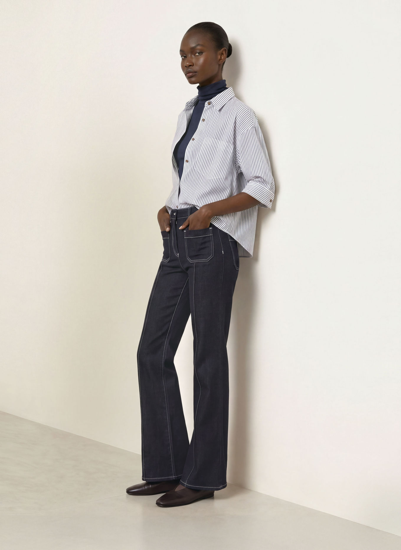 REISS Flared Jeans SAKURA: 30 INDIGO BLUE