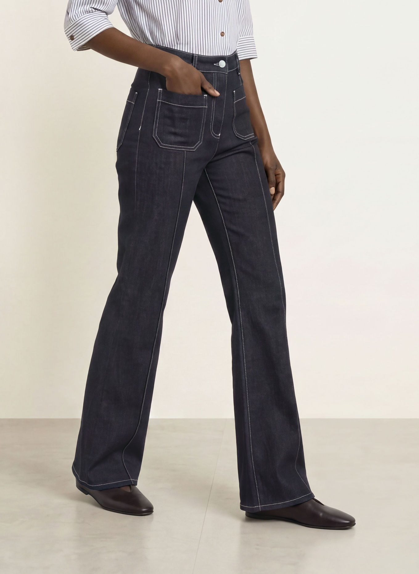REISS Flared Jeans SAKURA: 30 INDIGO BLUE
