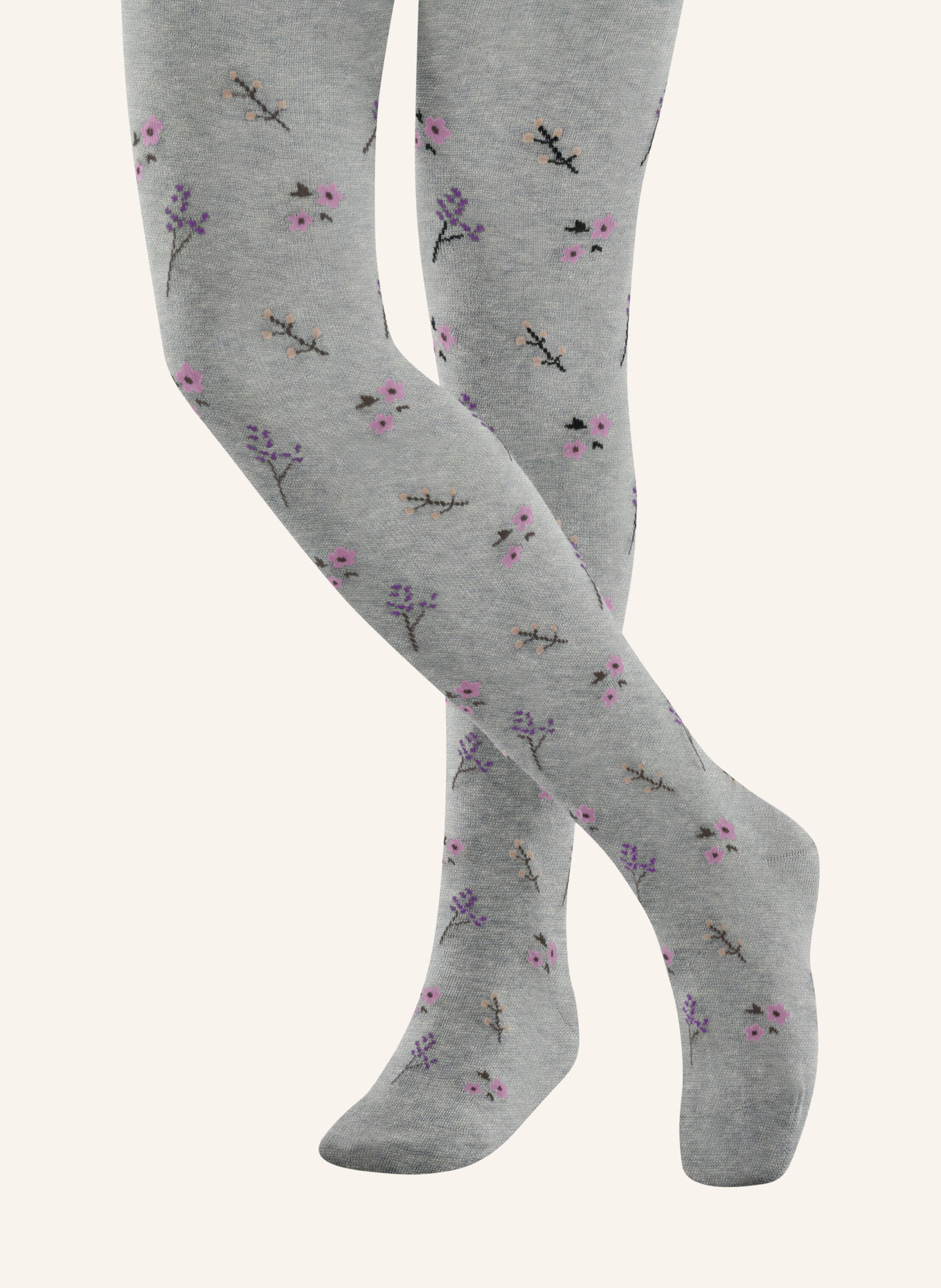 FALKE Strumpfhose LITTLE FLOWERS: 3223 lt. heather