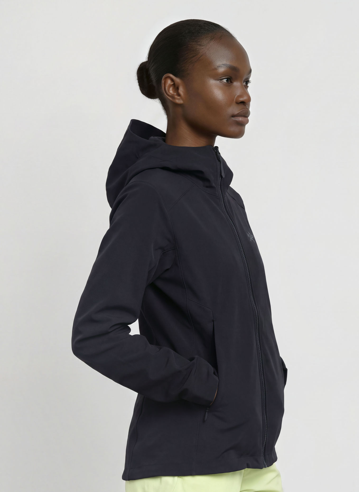 ARC'TERYX Softshell-Jacke GAMMA HOODY: SCHWARZ