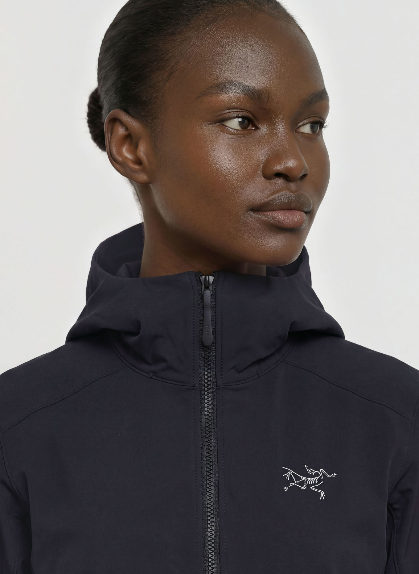 ARC'TERYX Softshell-Jacke GAMMA HOODY: SCHWARZ