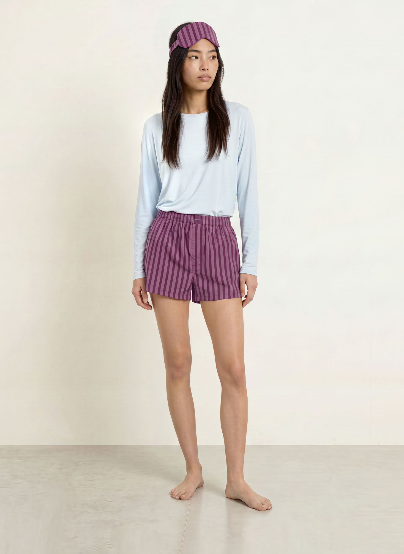 Calvin Klein sleep shorts: PURPLE / LIGHT PURPLE