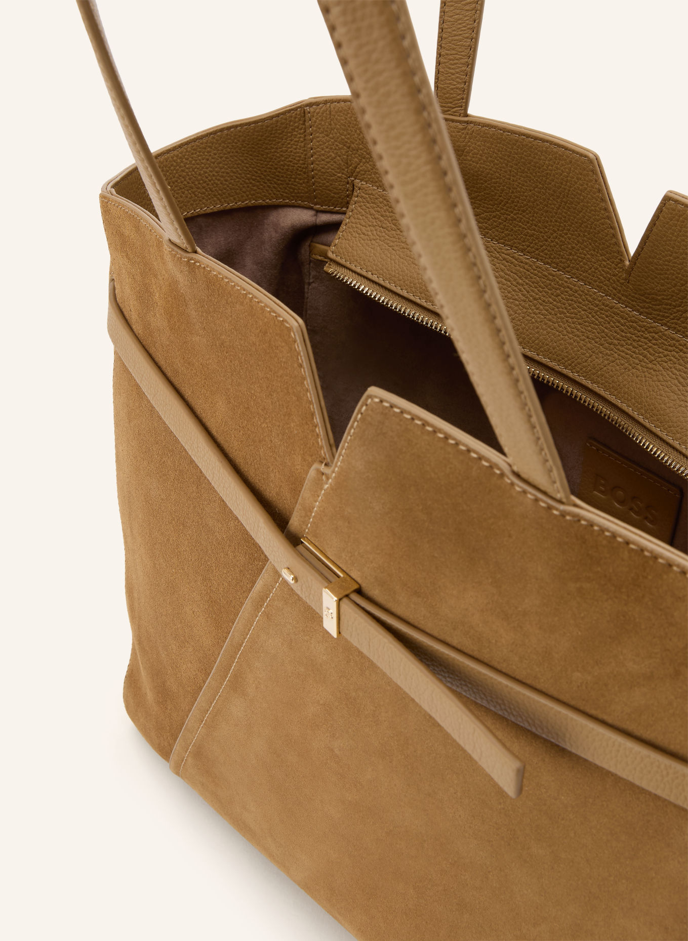 BOSS Shopper REVERS: BEIGE / GOUD