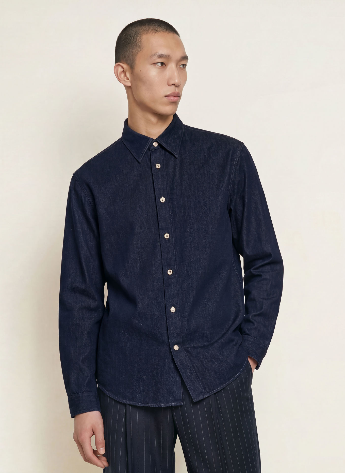 NN.07 Jeanshemd CASPER Regular Fit: DUNKELBLAU