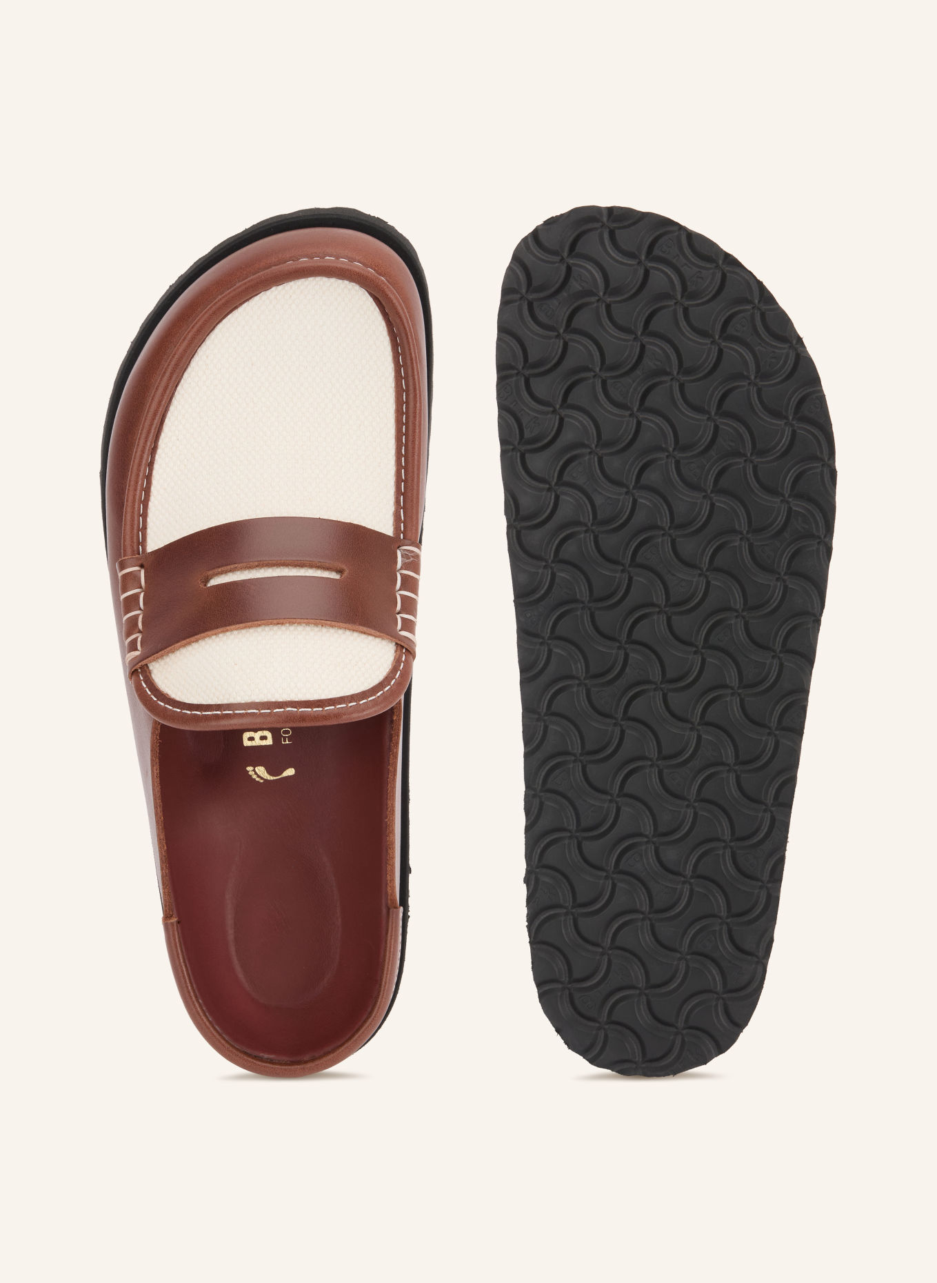 1774 BIRKENSTOCK Mules NAPLES WRAPPED: BRAUN / CREME