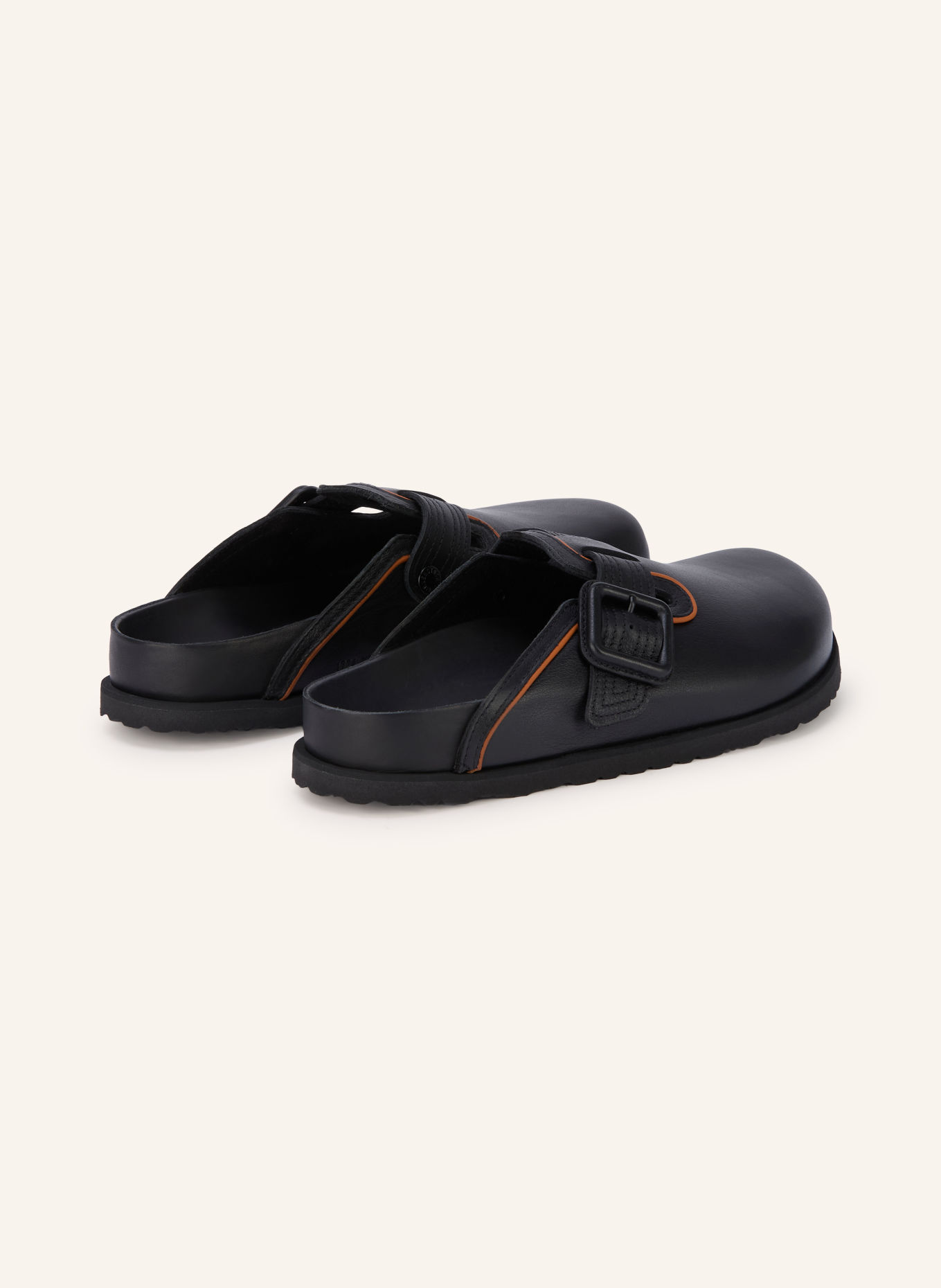 1774 BIRKENSTOCK Mules BOSTON LEATHER BUCKLE: ČERNÁ / KOŇAKOVÁ