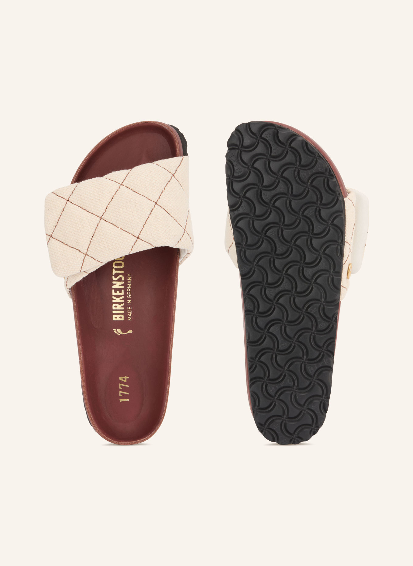 1774 BIRKENSTOCK Muiltjes SYLT PADDED 1774: CRÈME