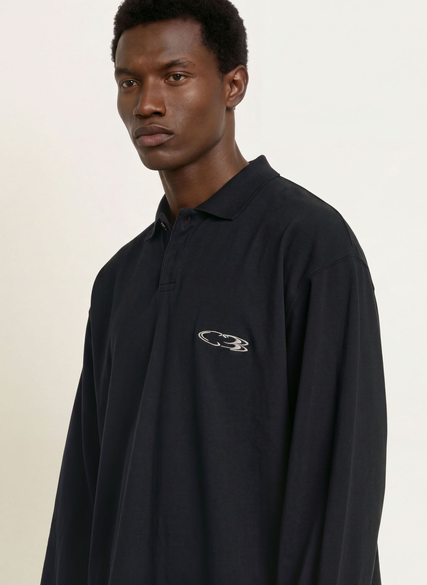 COLE BUXTON Piqué-poloshirt CB SURF: ZWART / WIT
