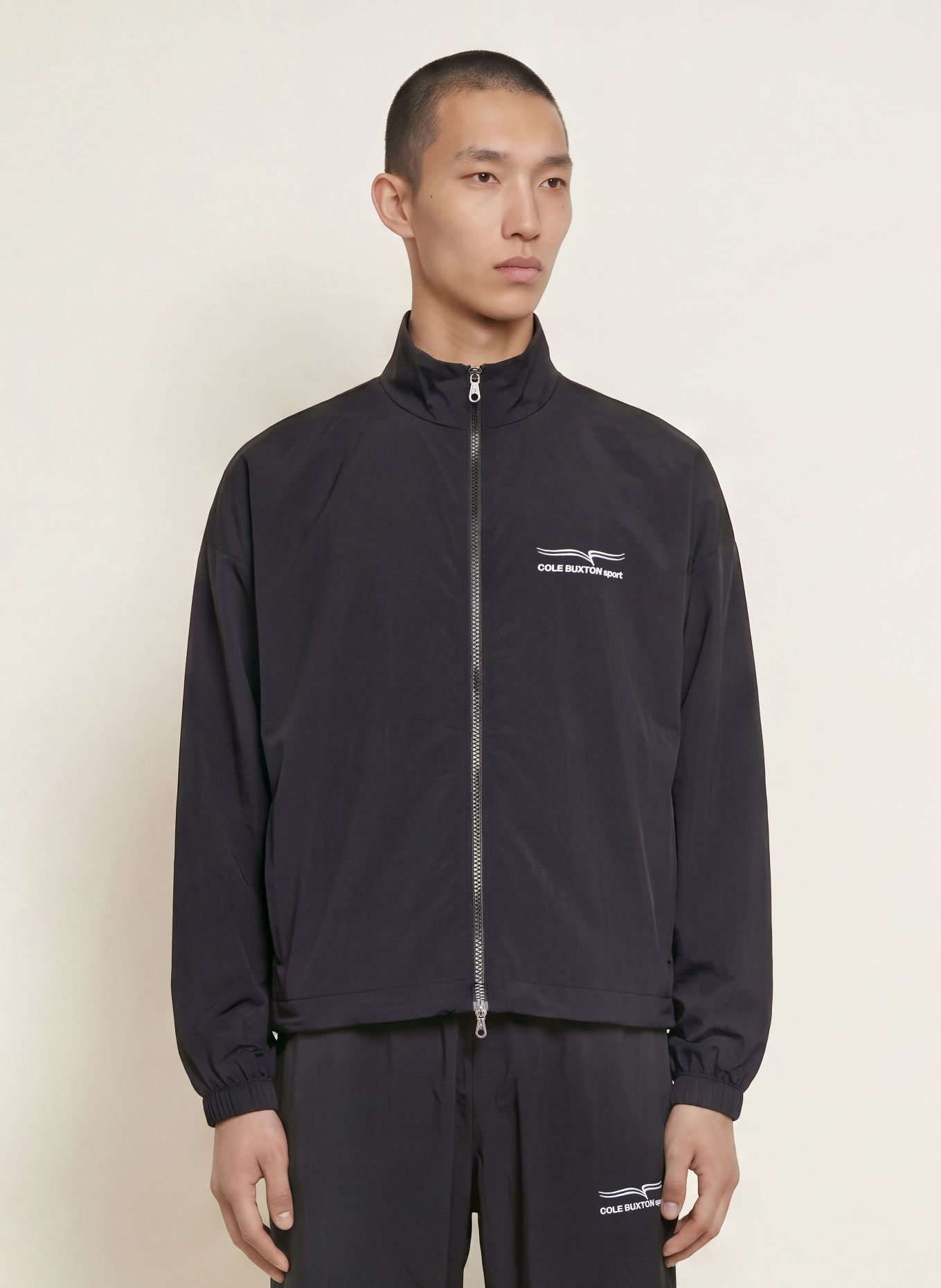 COLE BUXTON Overshirt: BLACK / WHITE