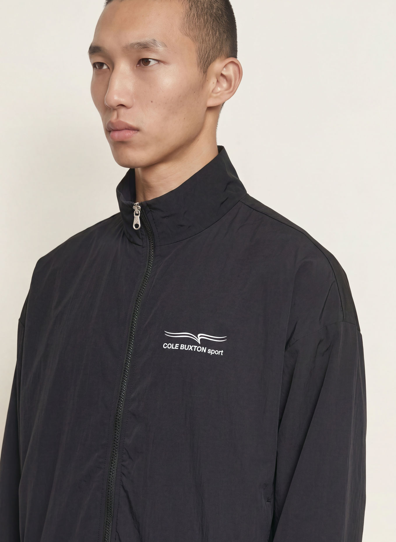 COLE BUXTON Overshirt: BLACK / WHITE