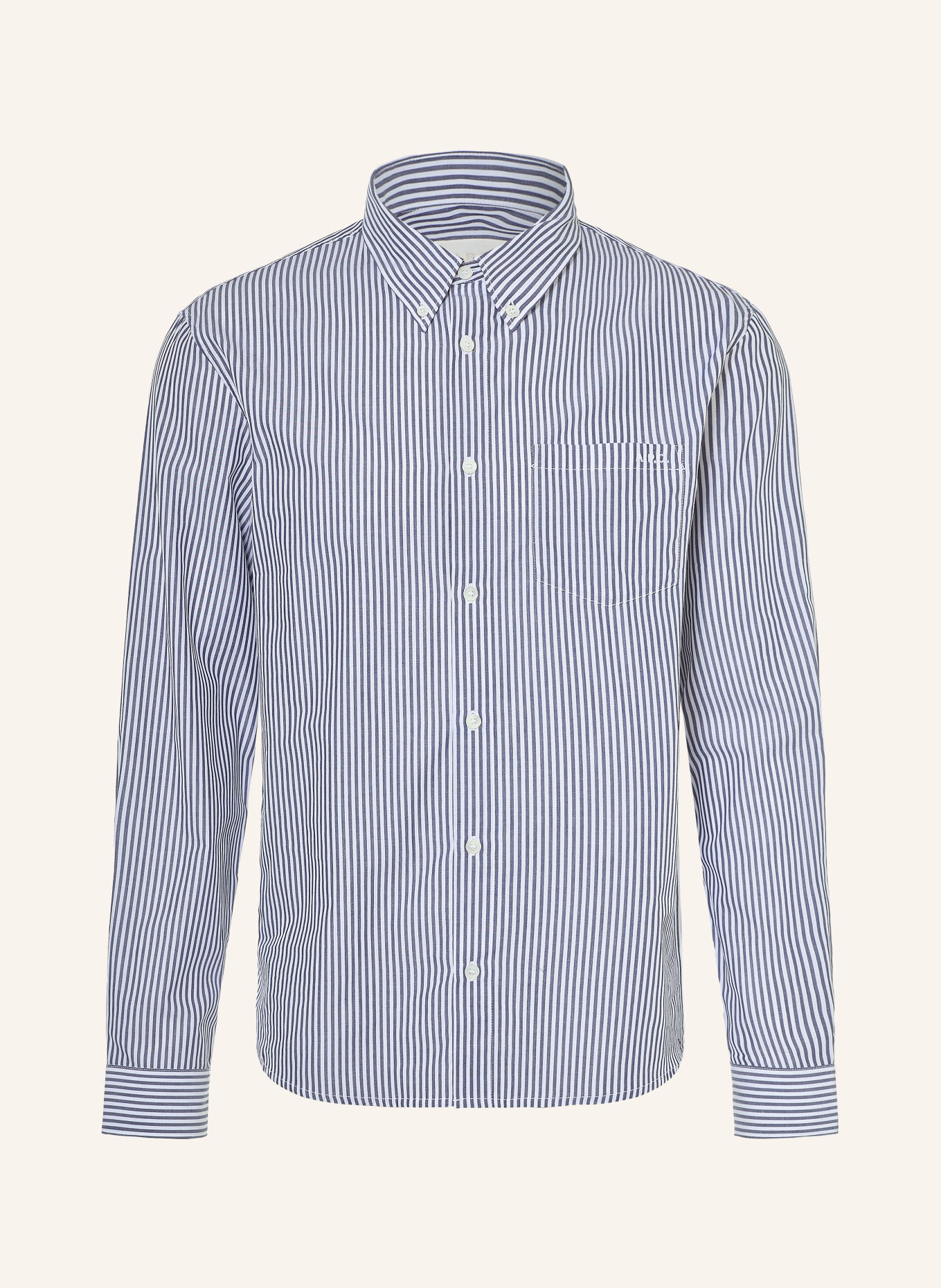 A.P.C. Overhemd CHEMISE Comfort Fit: ZWART / WIT