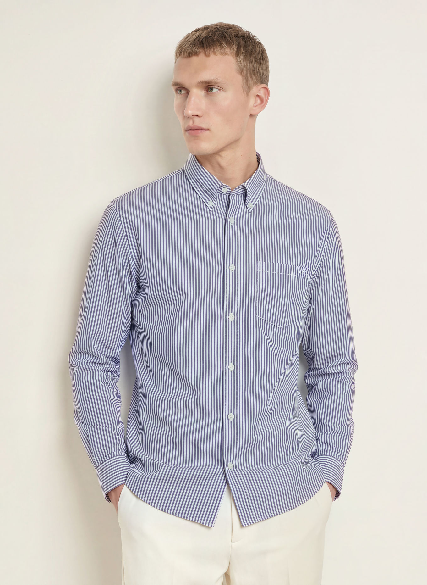 A.P.C. Overhemd CHEMISE Comfort Fit: ZWART / WIT