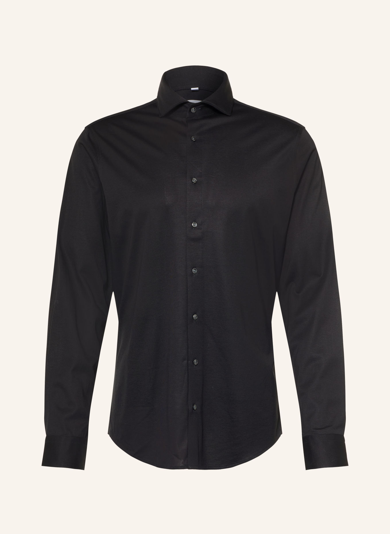 seidensticker Jersey shirt Shaped Fit: ZWART
