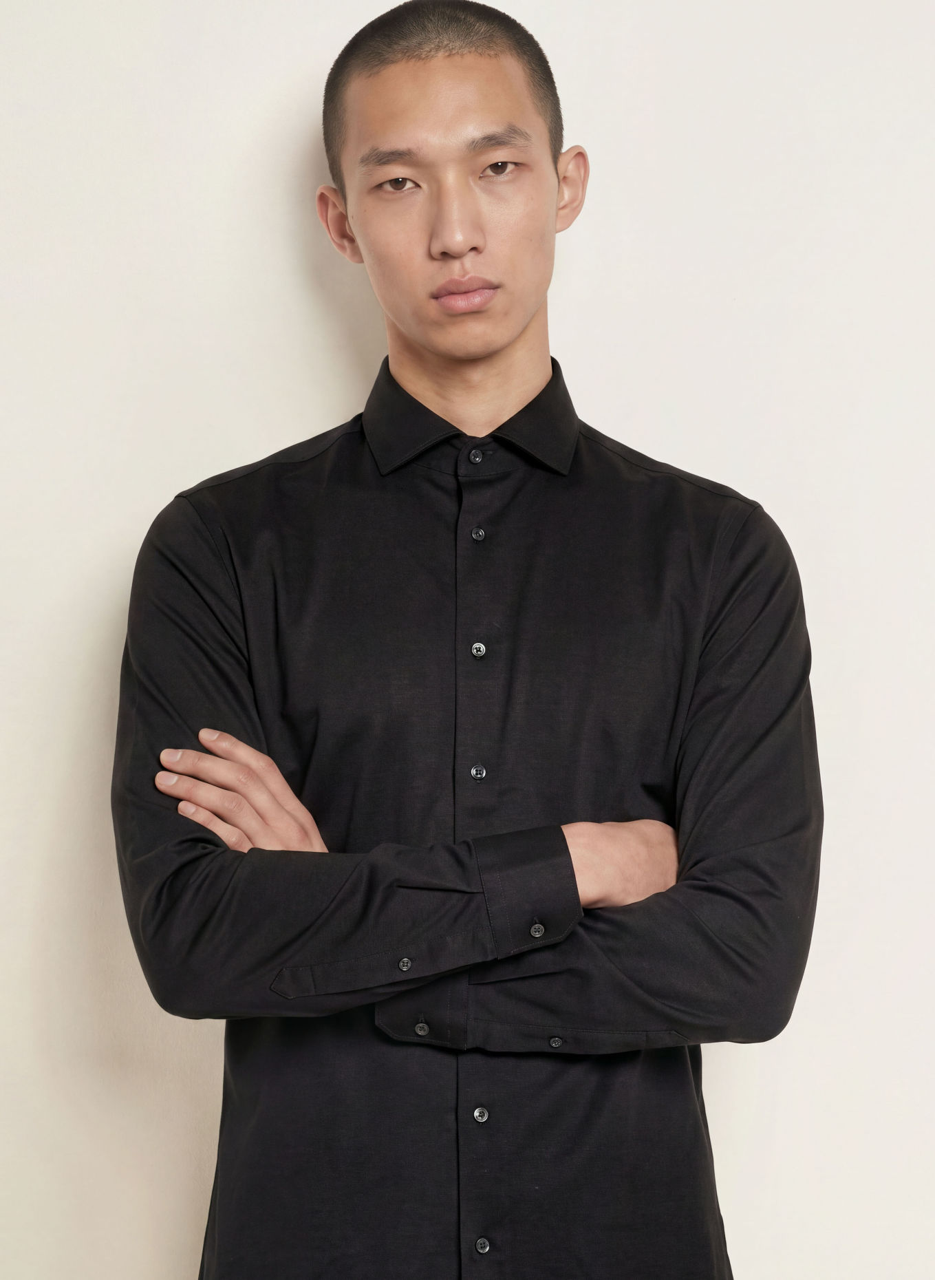 seidensticker Jersey shirt Shaped Fit: ZWART