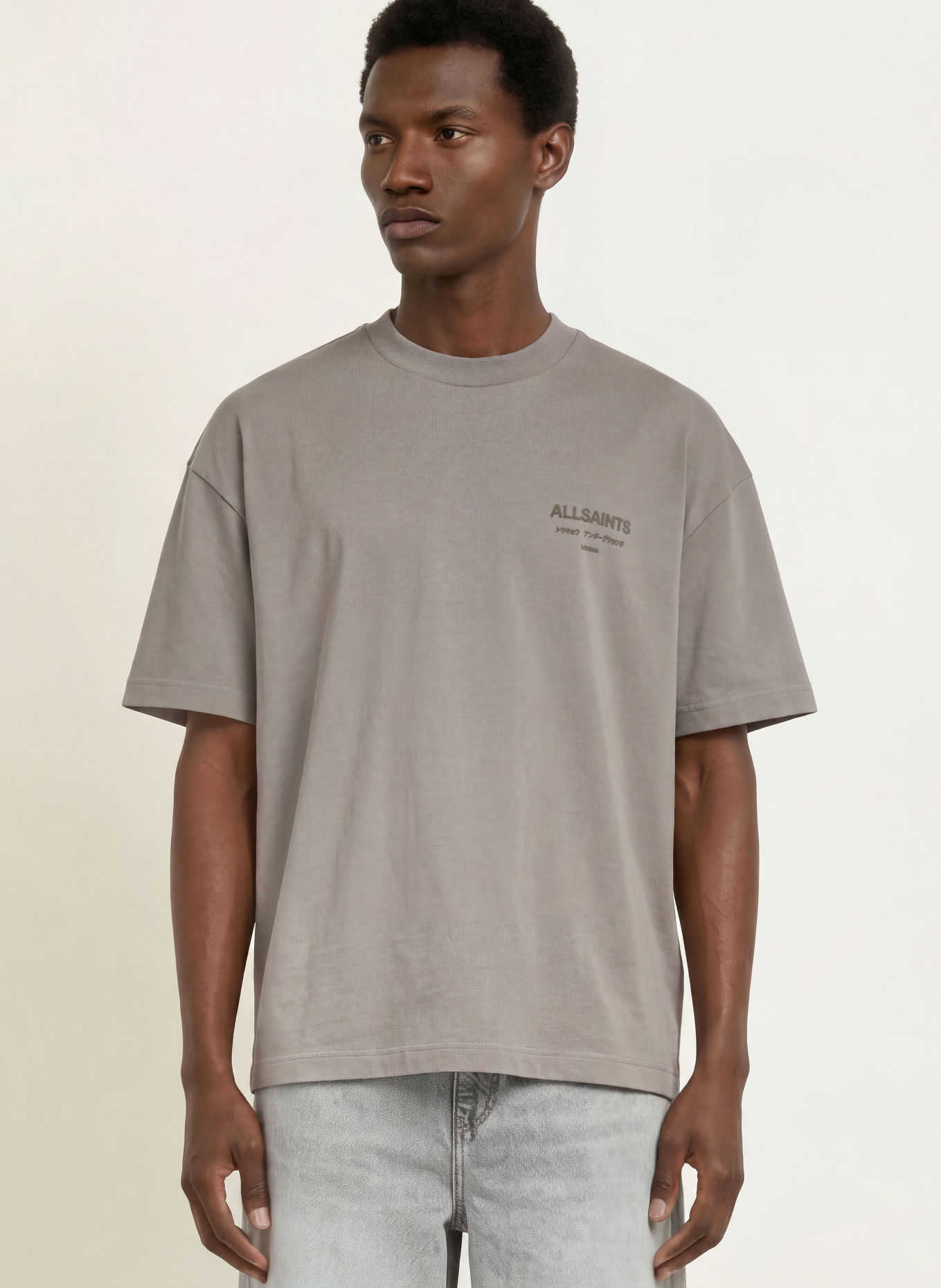 ALLSAINTS T-shirt XANDER: GRIJS