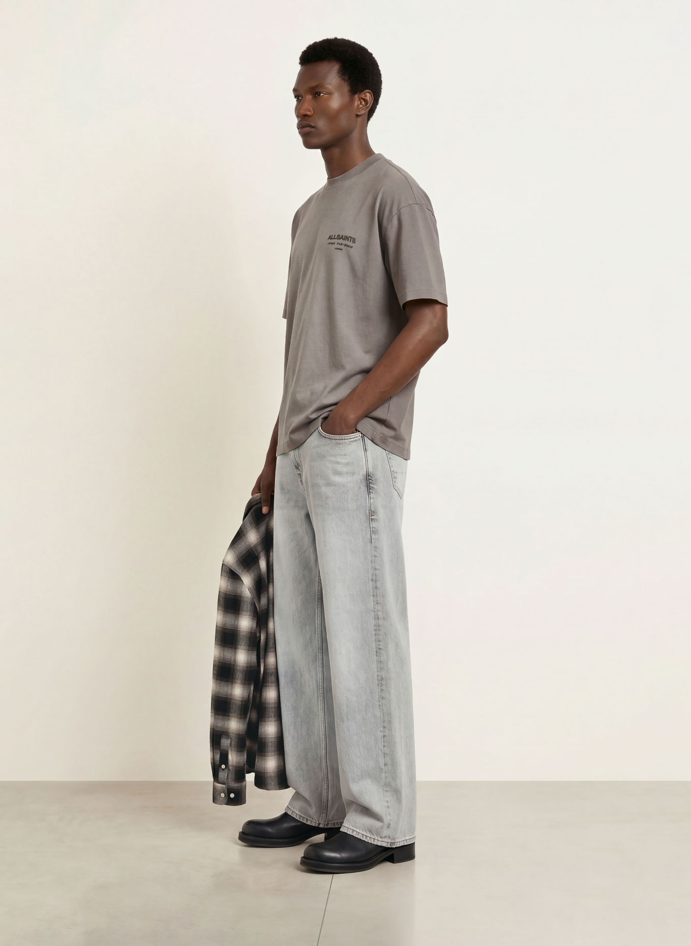 ALLSAINTS T-shirt XANDER: GRIJS