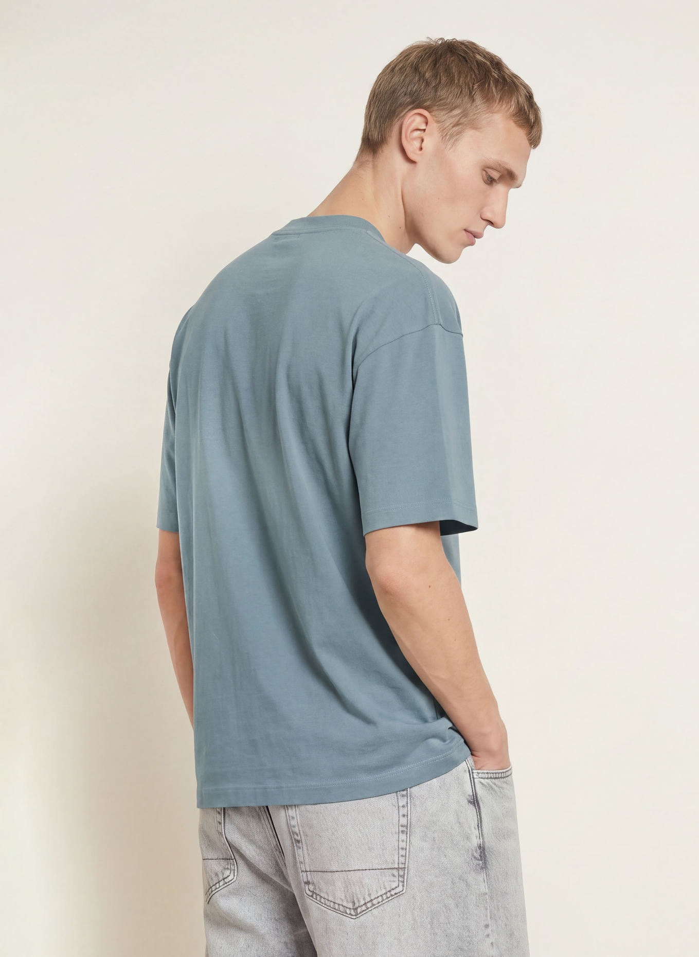 ALLSAINTS T-shirt XANDER: BLAUWGRIJS