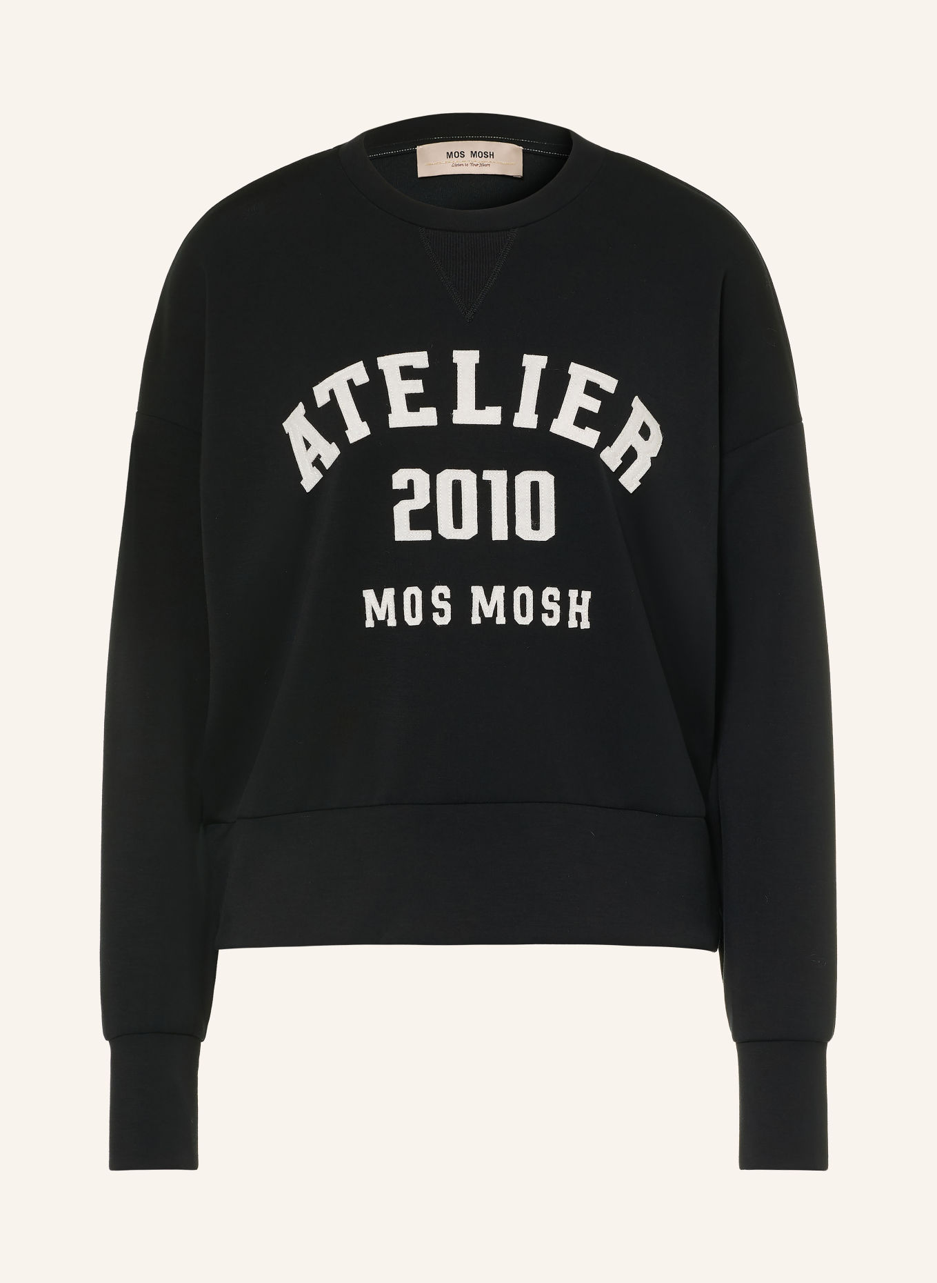 MOS MOSH Oversized sweatshirt MMNIMA: ZWART