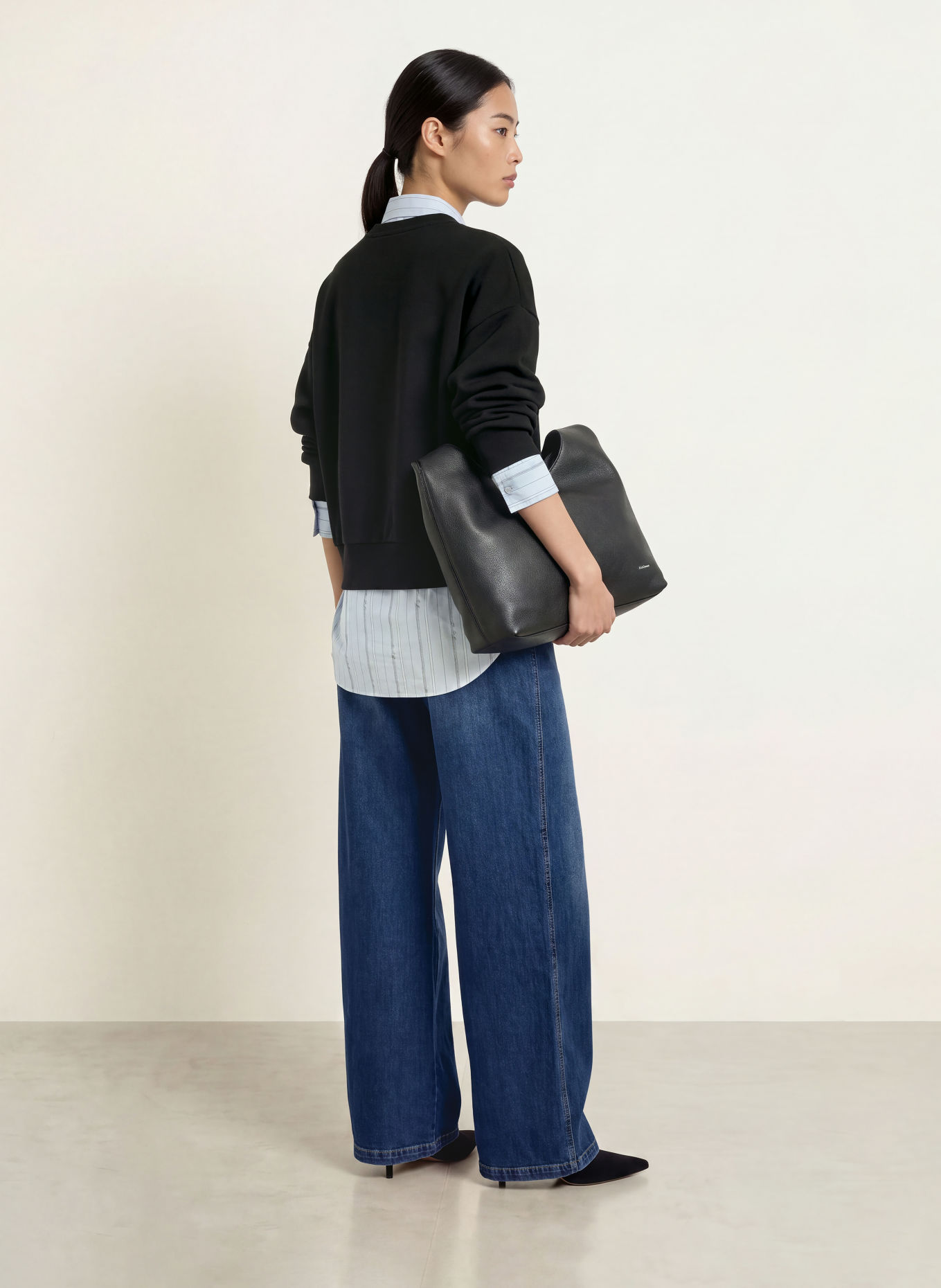 MOS MOSH Oversized sweatshirt MMNIMA: ZWART