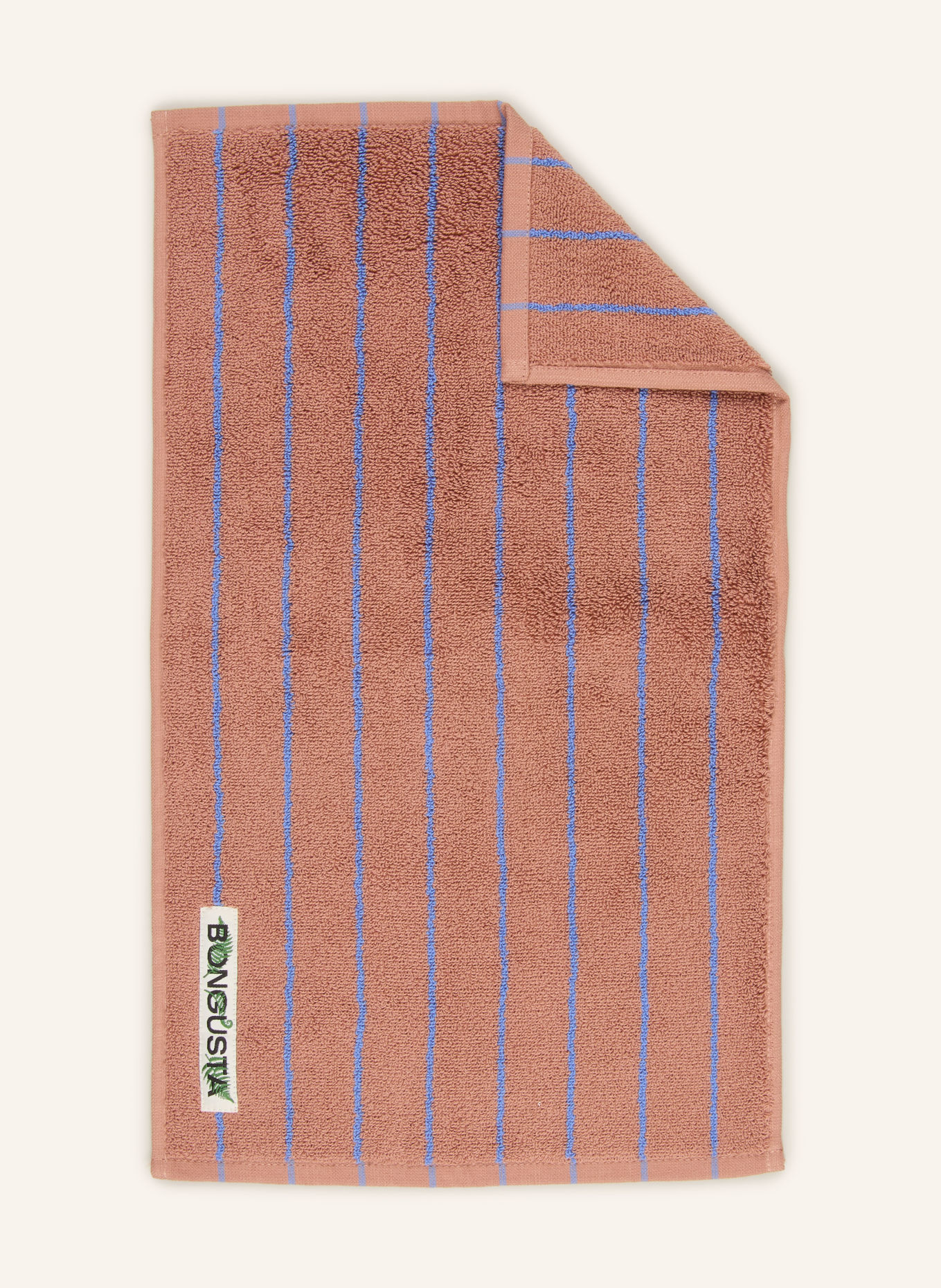 BONGUSTA Serviette d'invité NARAM: VIEUX ROSE / BLEU CLAIR
