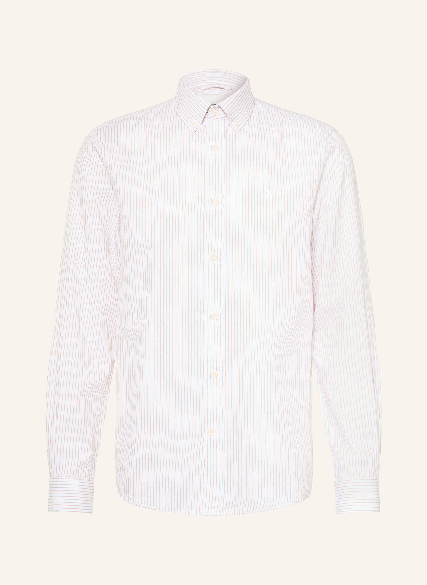 ARMEDANGELS Hemd QUAASA Slim Fit: WEISS / BEIGE