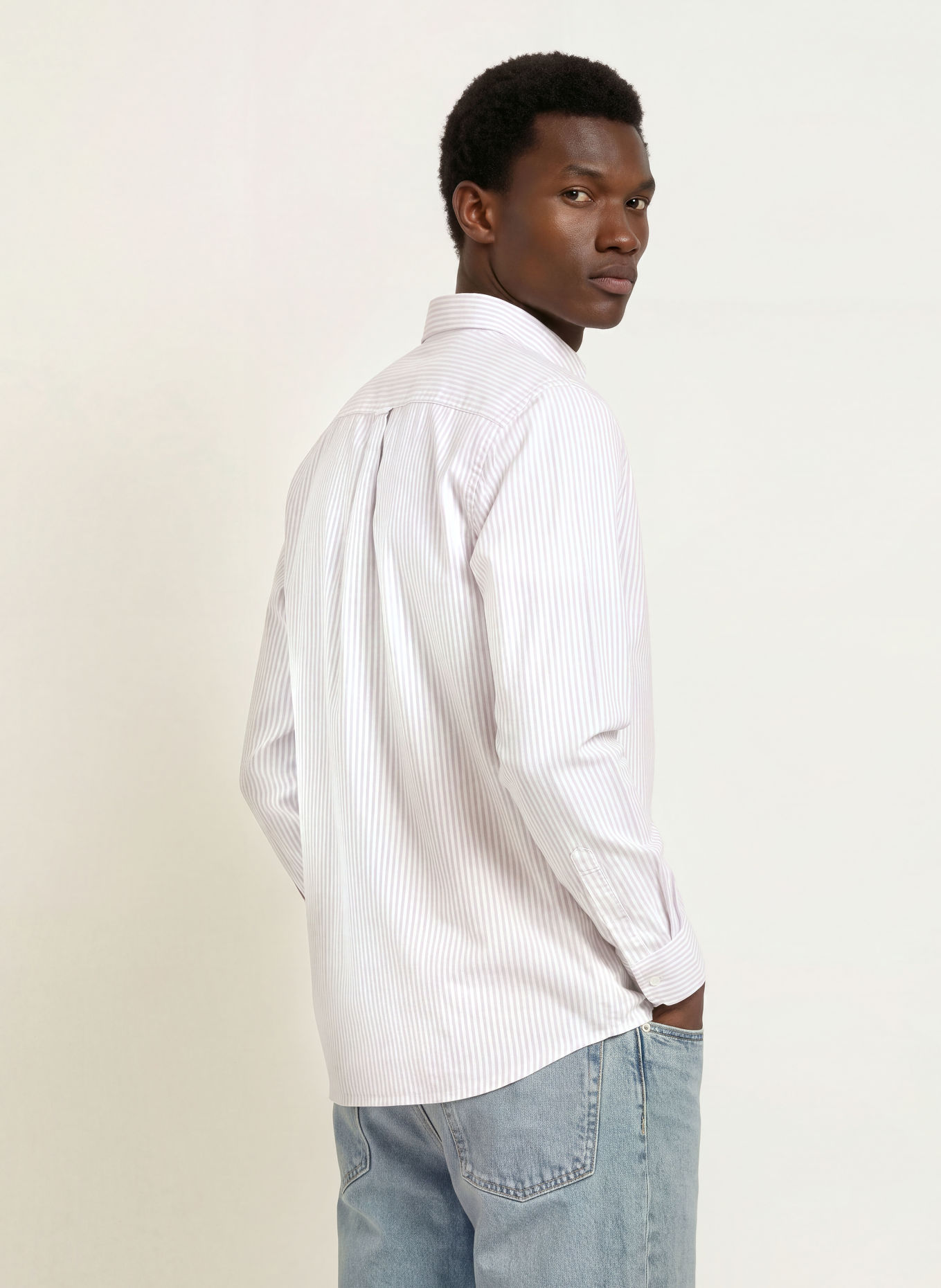 ARMEDANGELS Hemd QUAASA Slim Fit: WEISS / BEIGE